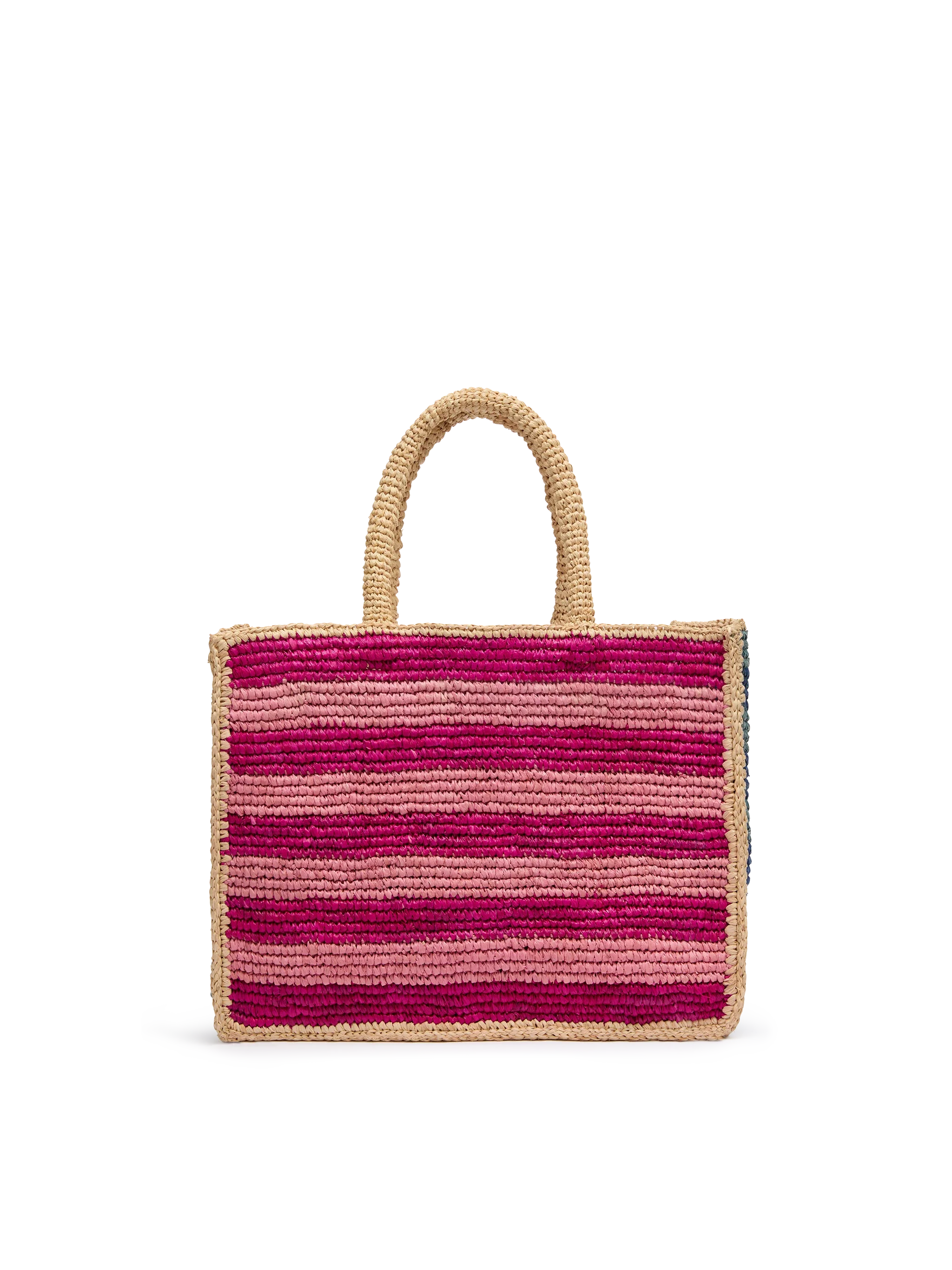 Borsa Colette in rafia a righe multicolore con logo ricamato - Image 5