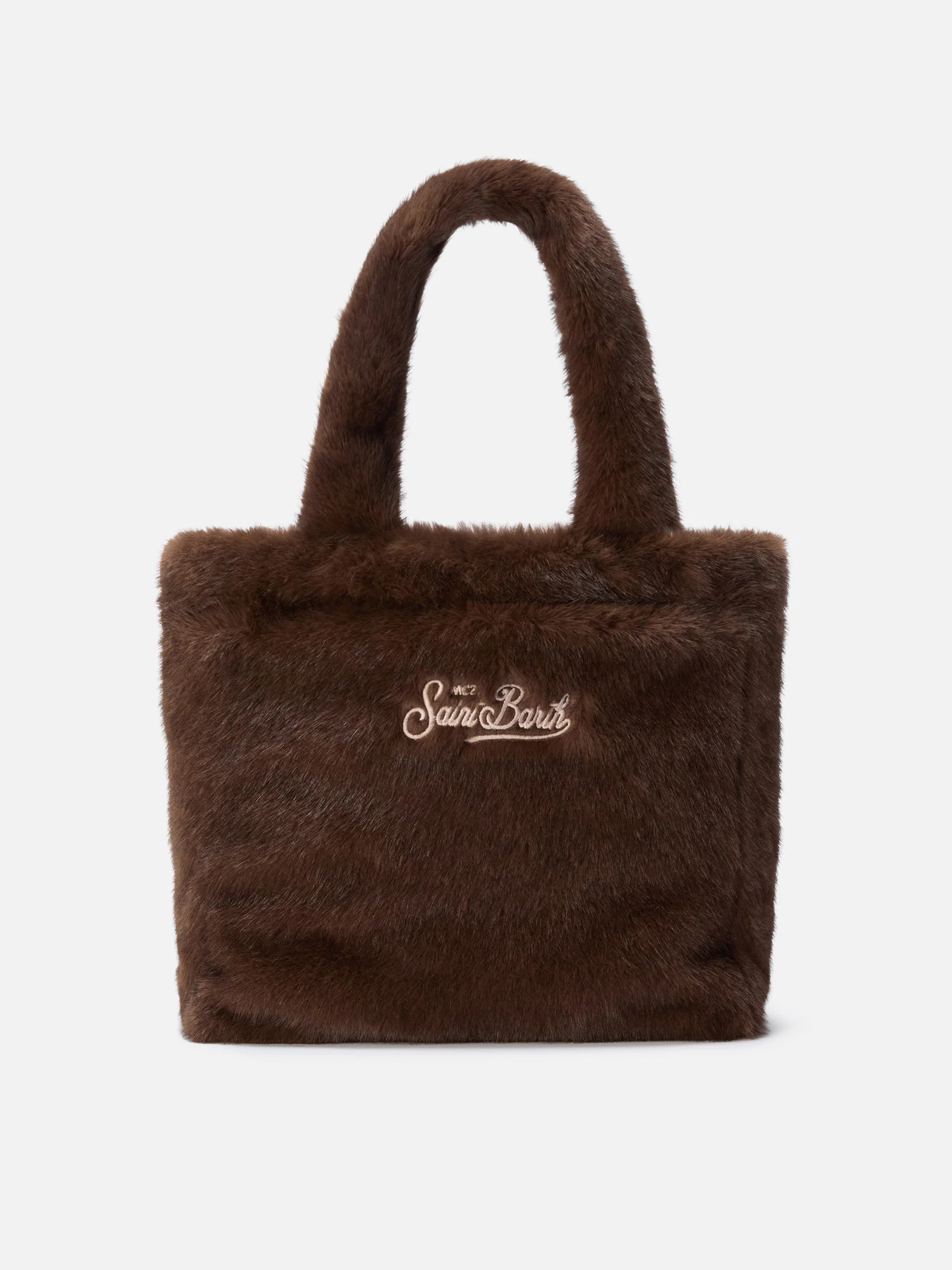 Borsa a mano Colette Soft in faux fur marrone - Image 4