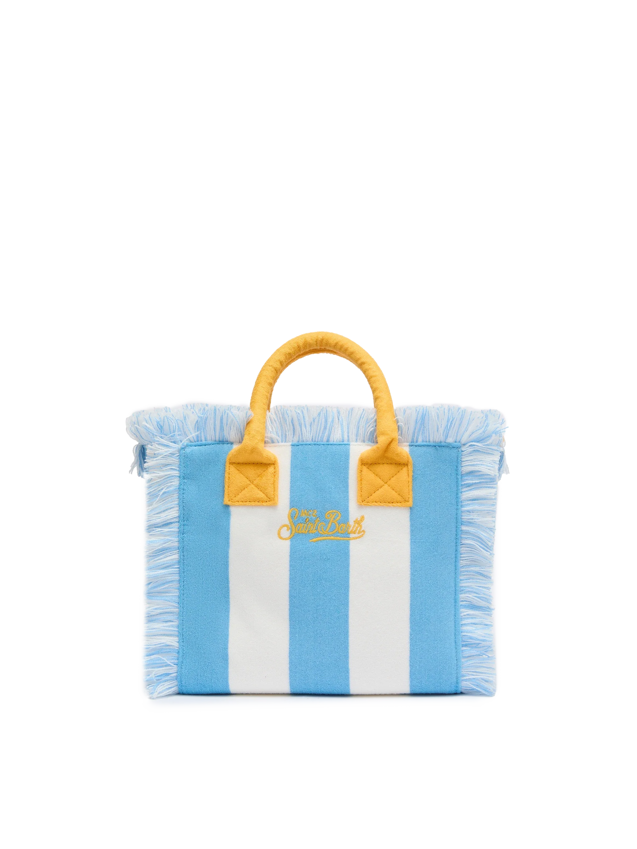 Borsa Colette in spugna azzurra con stampa a righe azzurre - Image 5