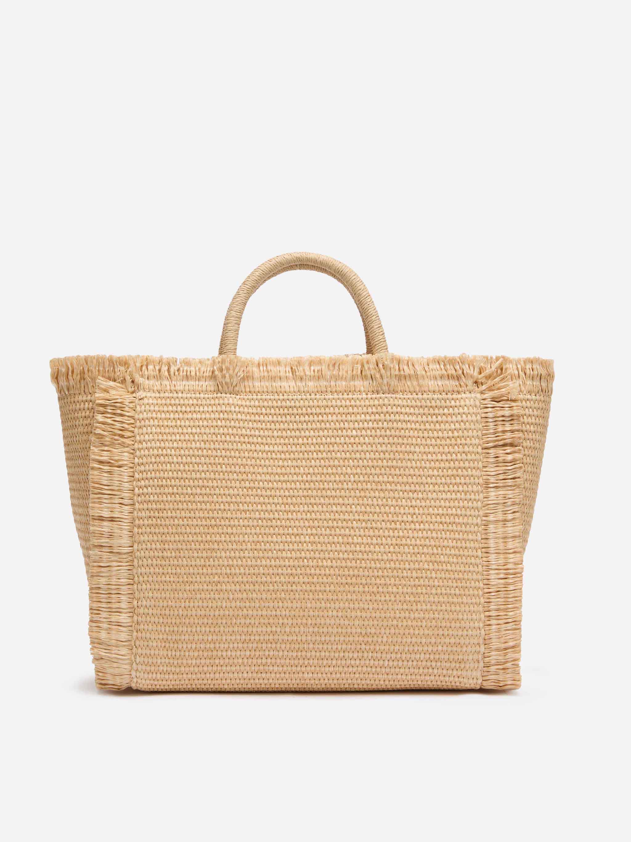 Borsa Colette effetto paglia con logo ricamato - Image 4