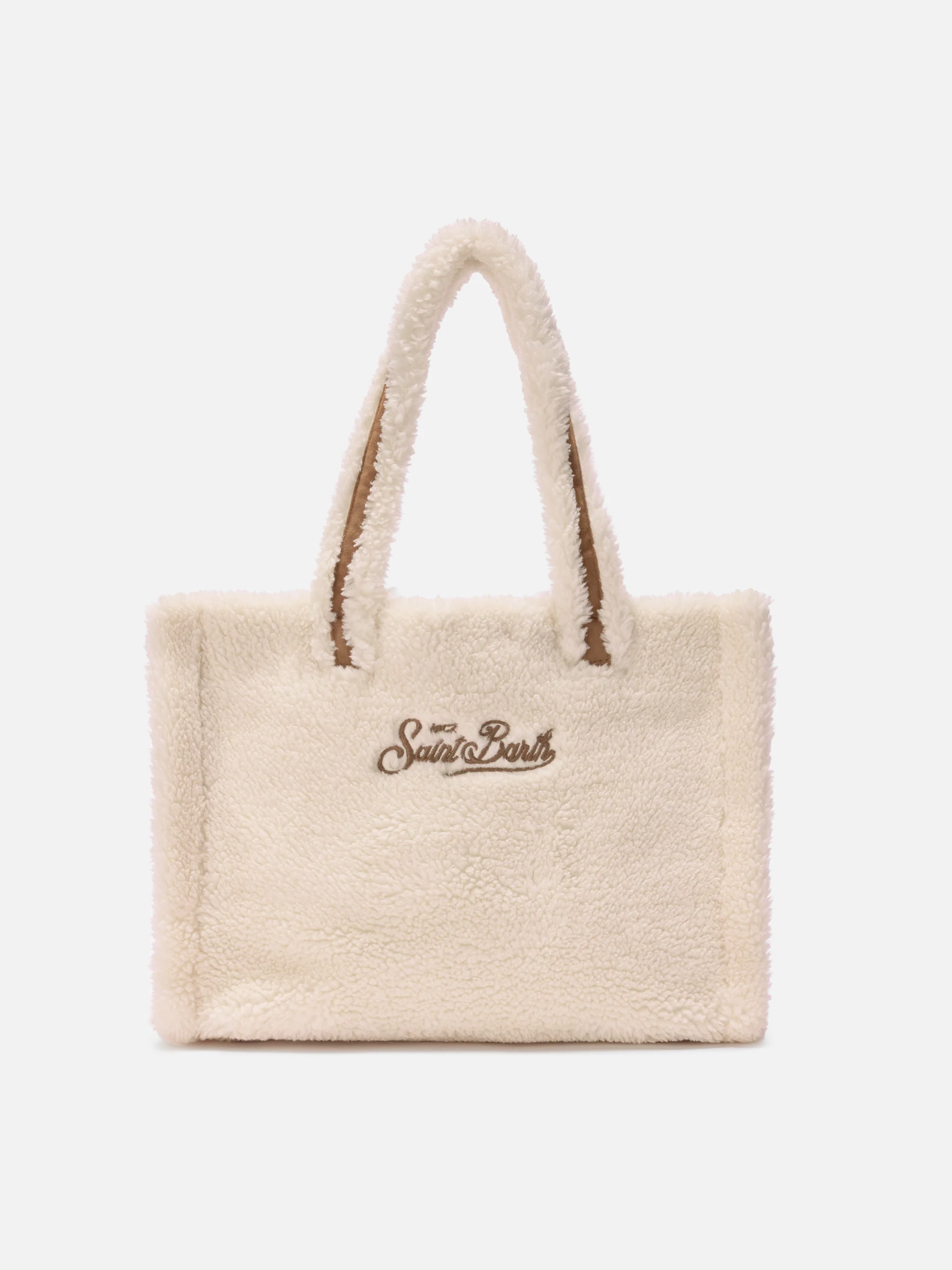 Borsa Colette Teddy bianca con logo - Image 3