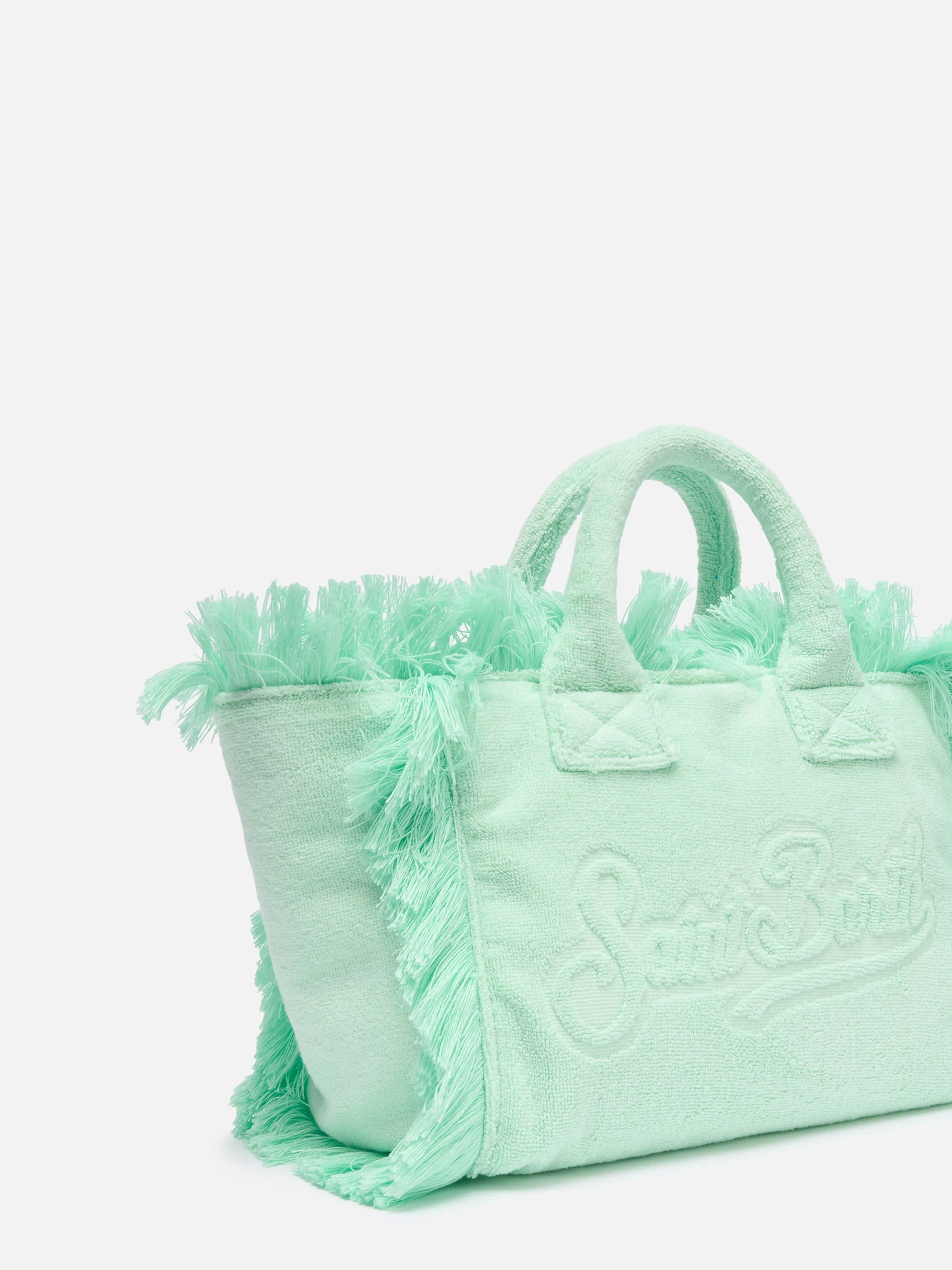 Borsa Colette in spugna verde menta con rilievo - Image 3