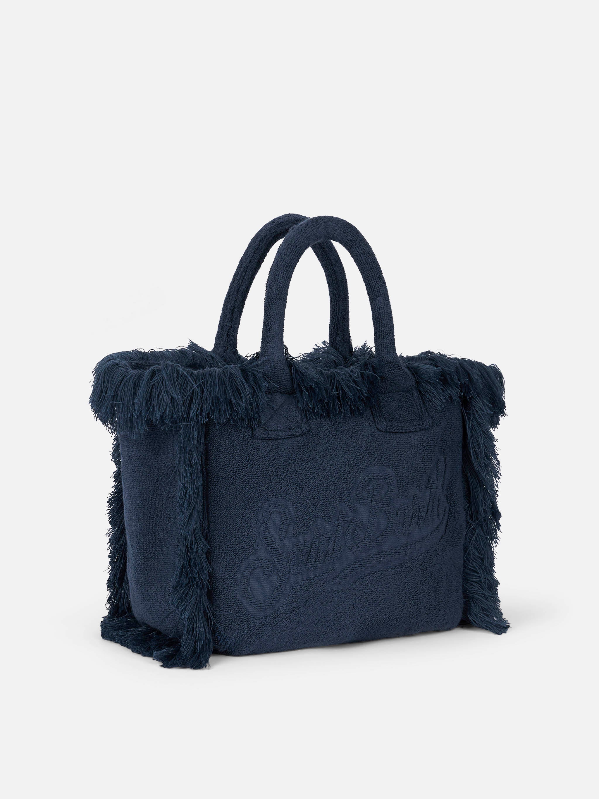 Borsa Colette in spugna blu navy con rilievo - Image 3