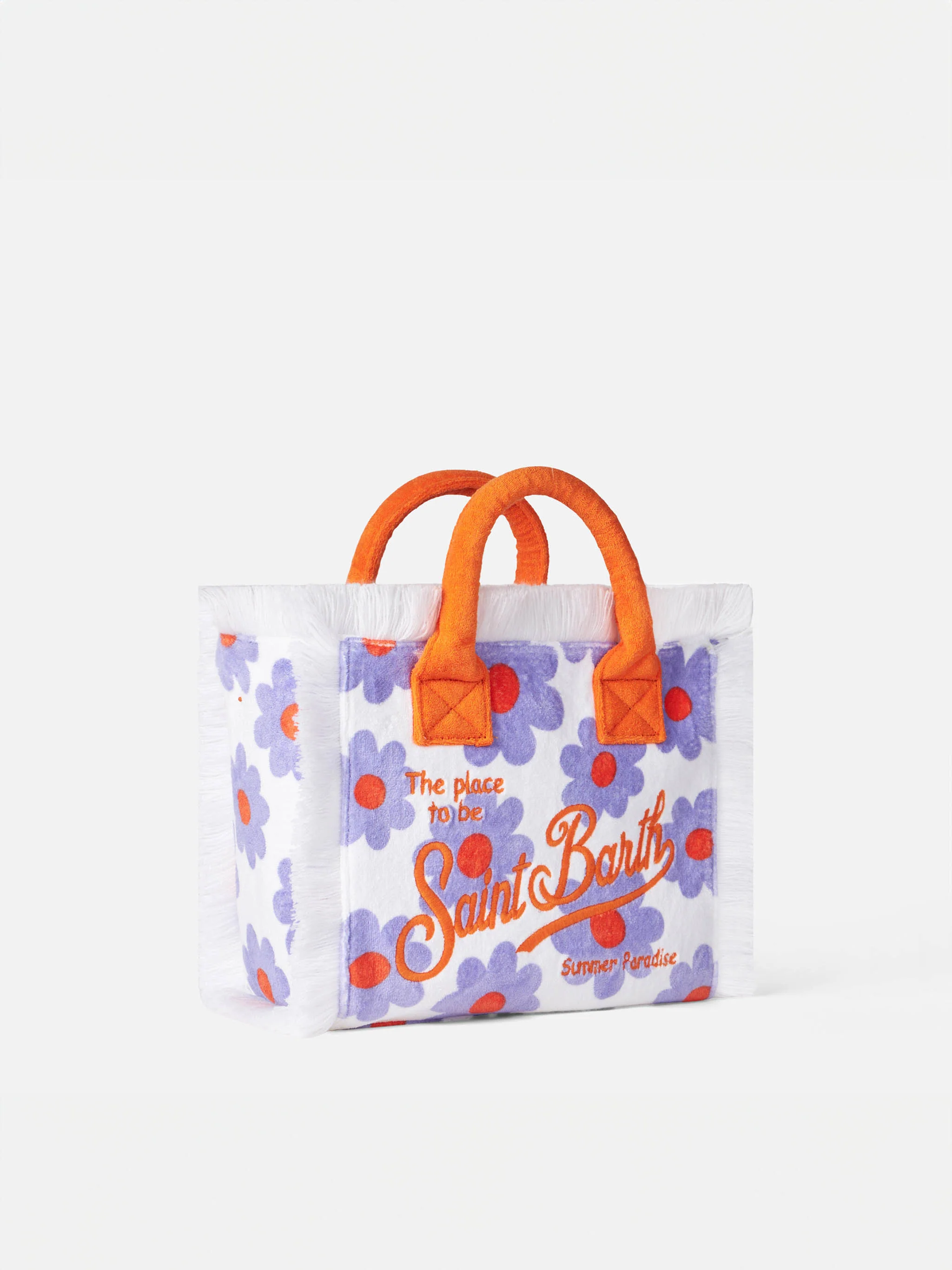 Borsa Colette in spugna con stampa margherite viola e arancio - Image 3