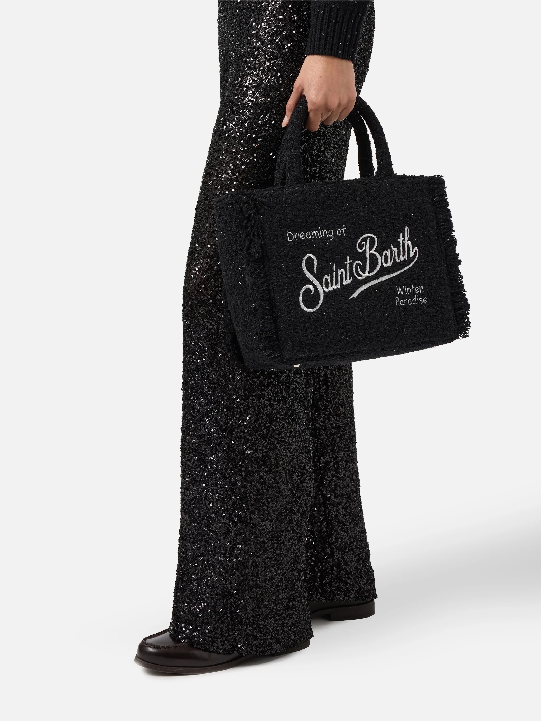 Borsa Colette Tweed nera - Image 4