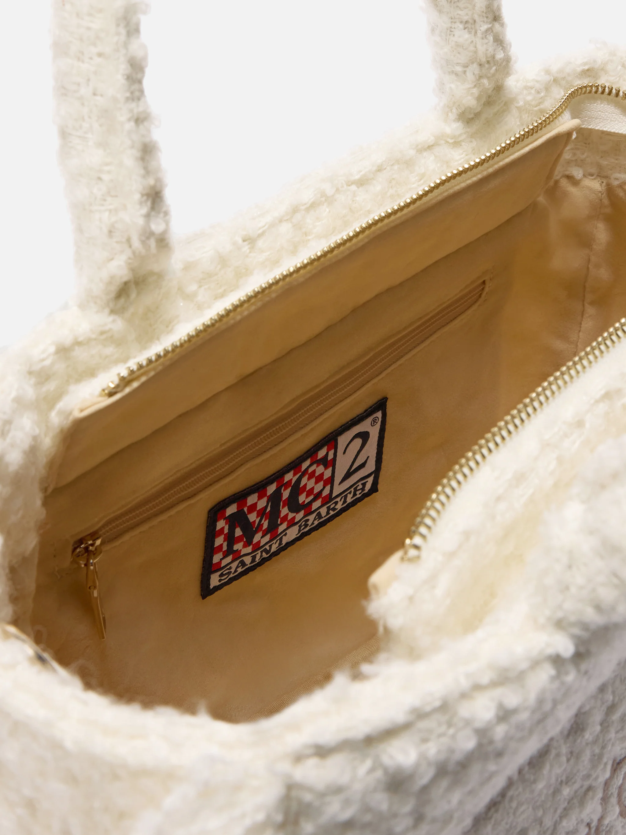 Borsa a mano Colette Tweed in misto lana bianca - Image 5