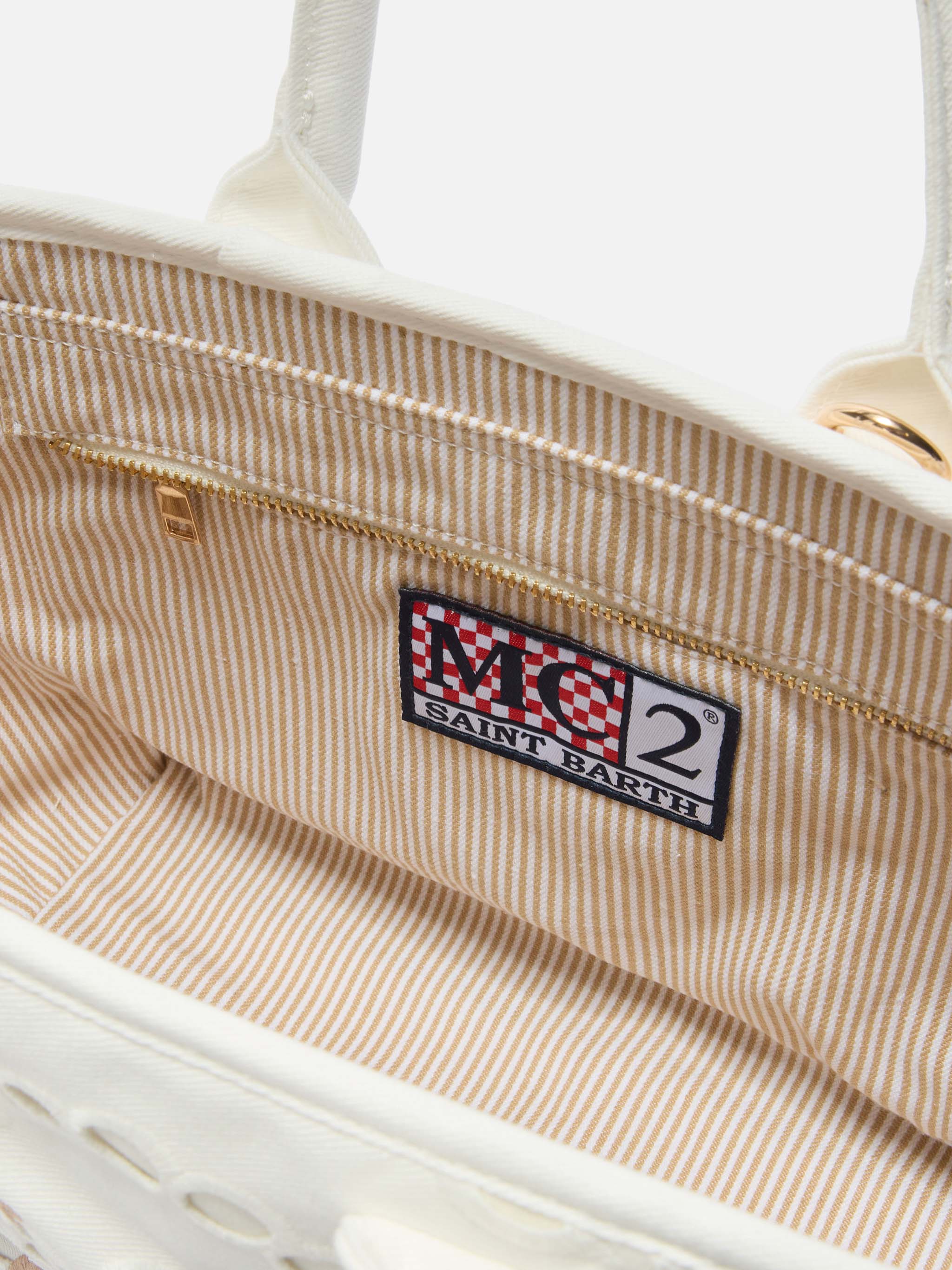 Borsa Colette Volant in cotone sangallo bianco - Image 5
