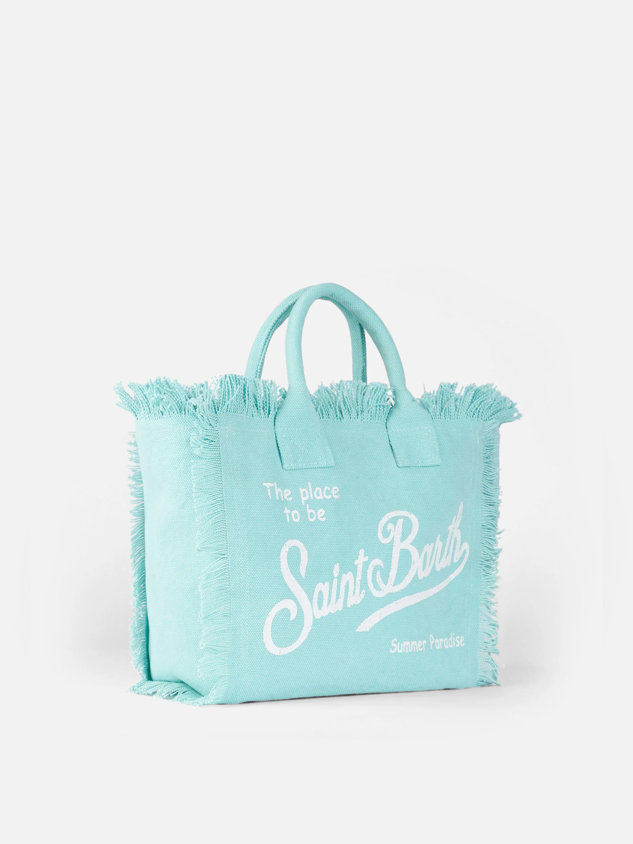 Borsa Colette in canvas di cotone verde acqua - Image 3