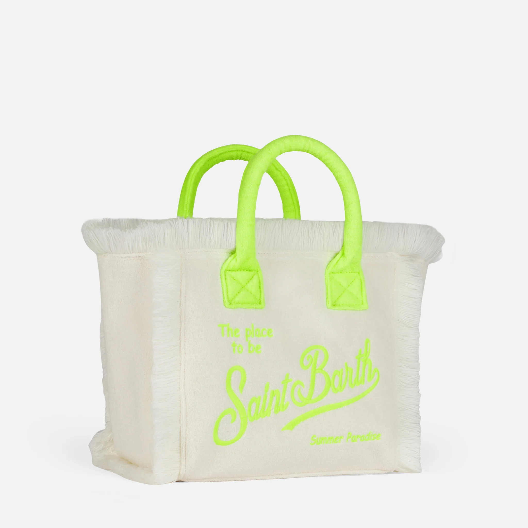 Borsa Colette in spugna bianca con logo Saint Barth - Image 5
