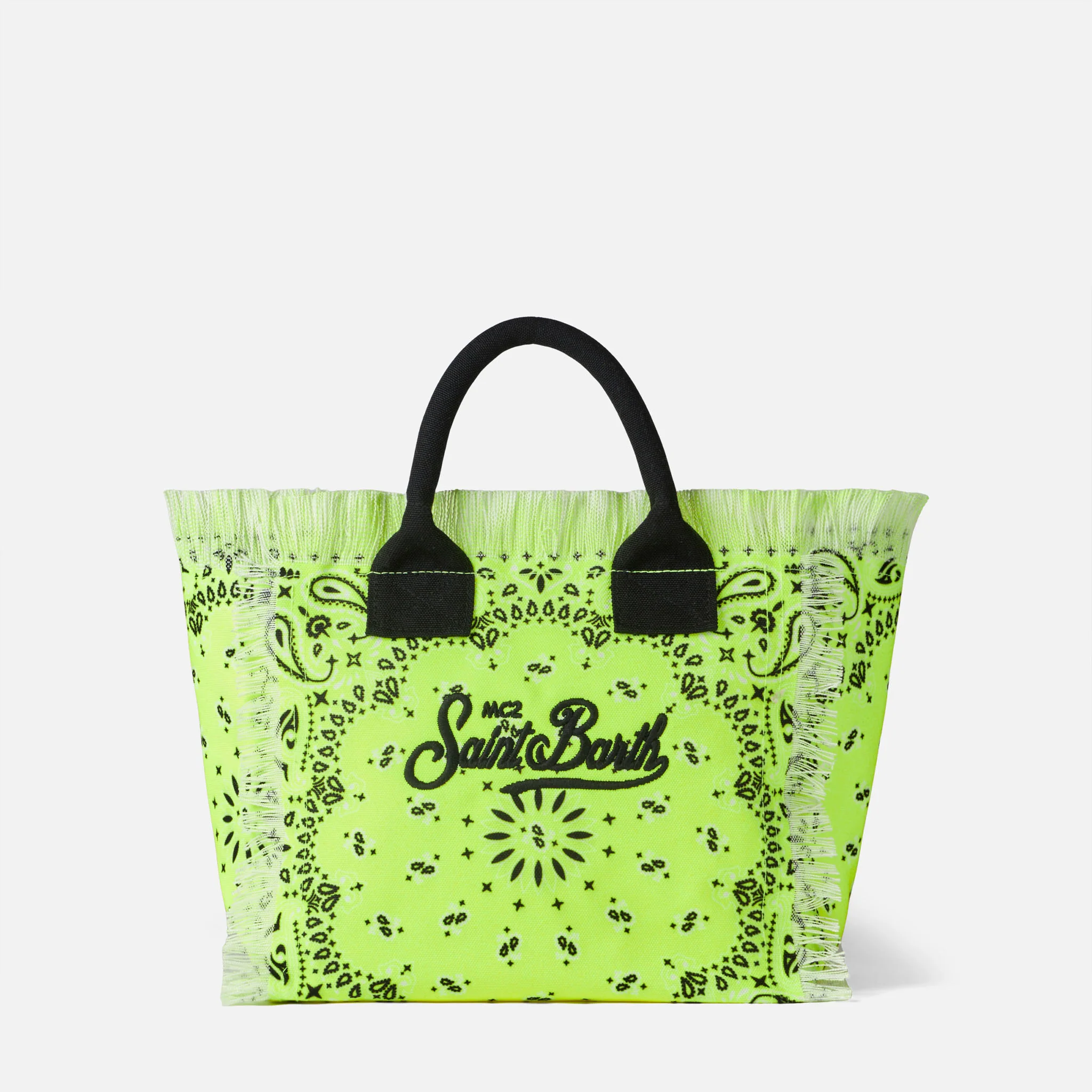 Borsa Colette giallo fluo con stampa bandana - Image 3