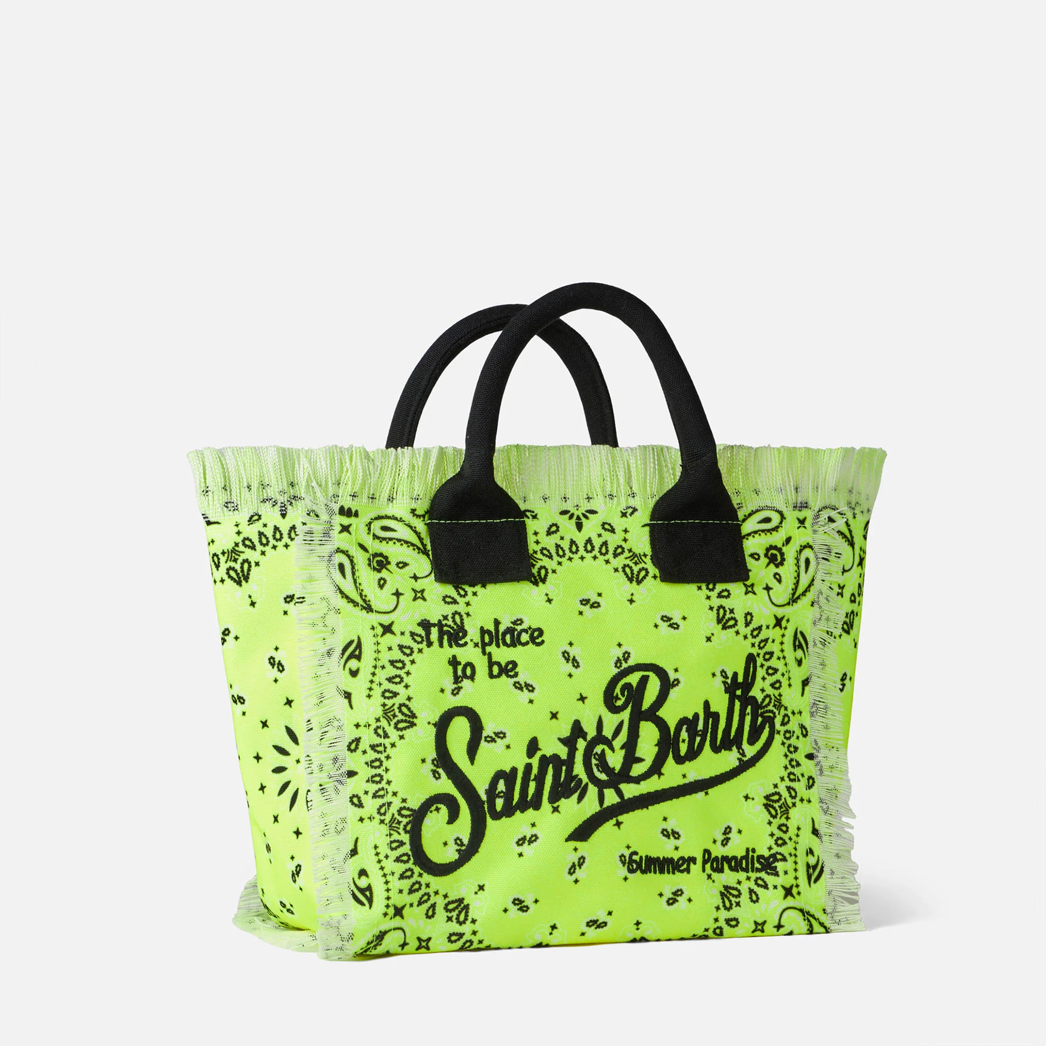 Borsa Colette giallo fluo con stampa bandana - Image 4