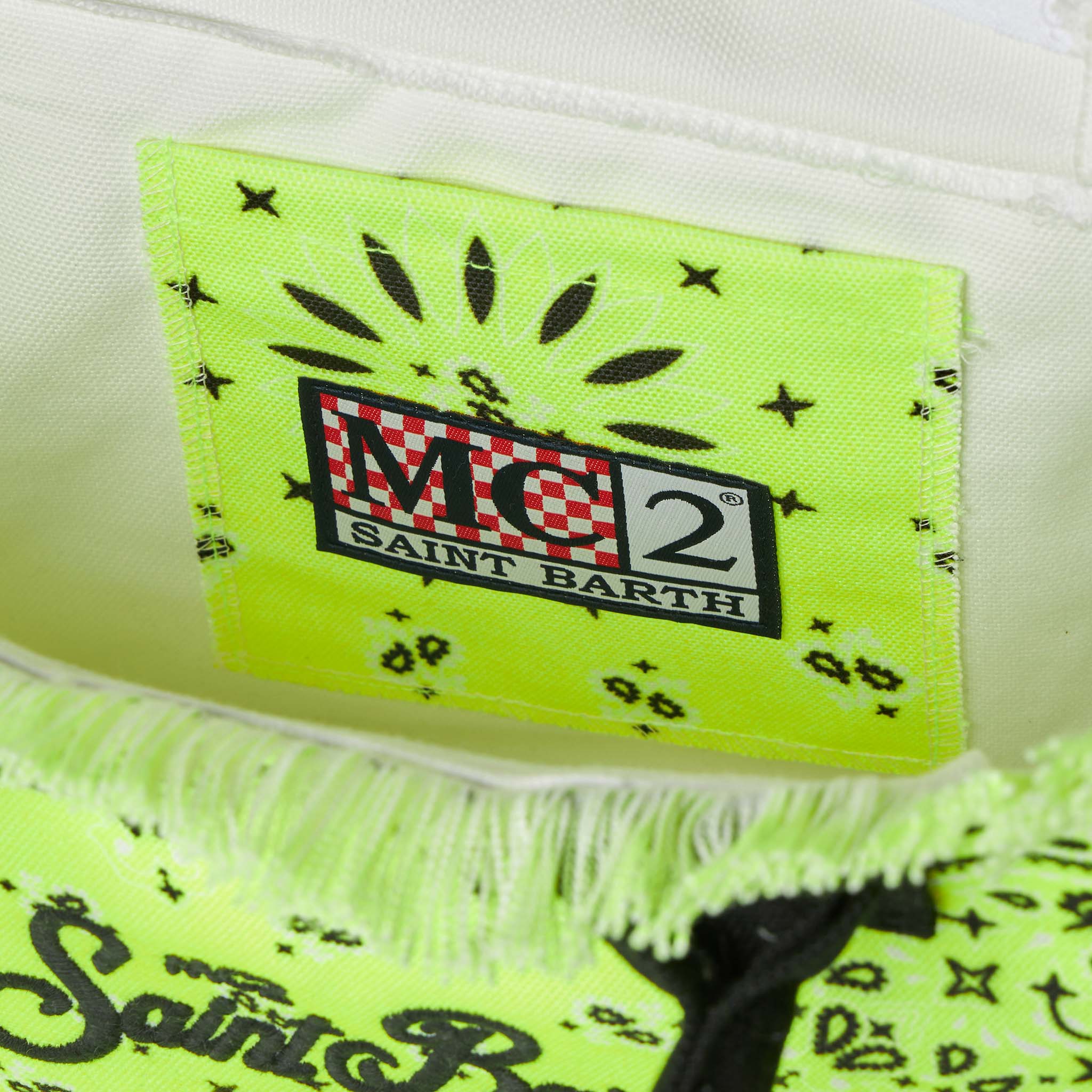 Borsa Colette giallo fluo con stampa bandana - Image 5