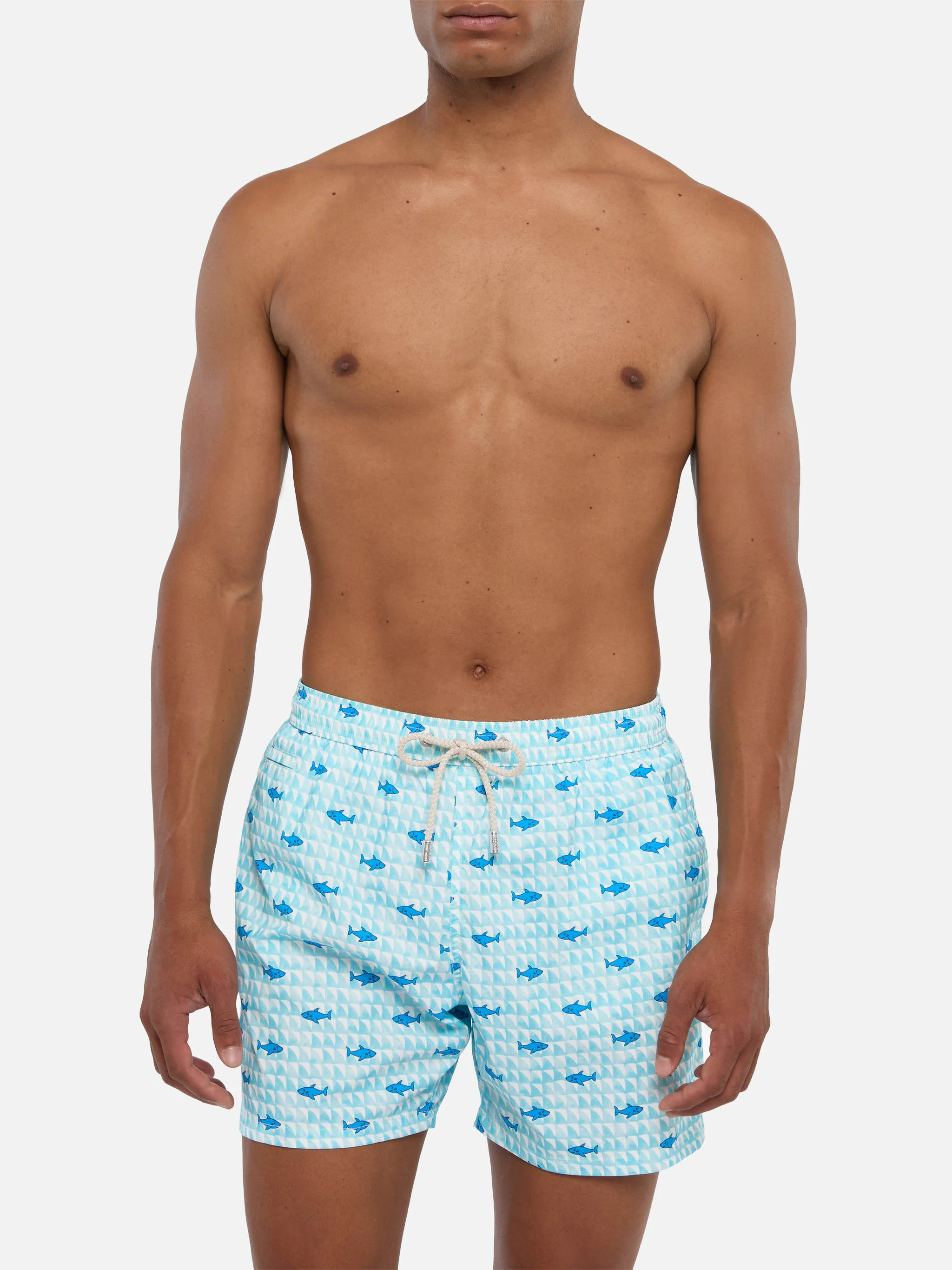 Costume mare Comfort Light con stampa pinna di squalo - Image 3