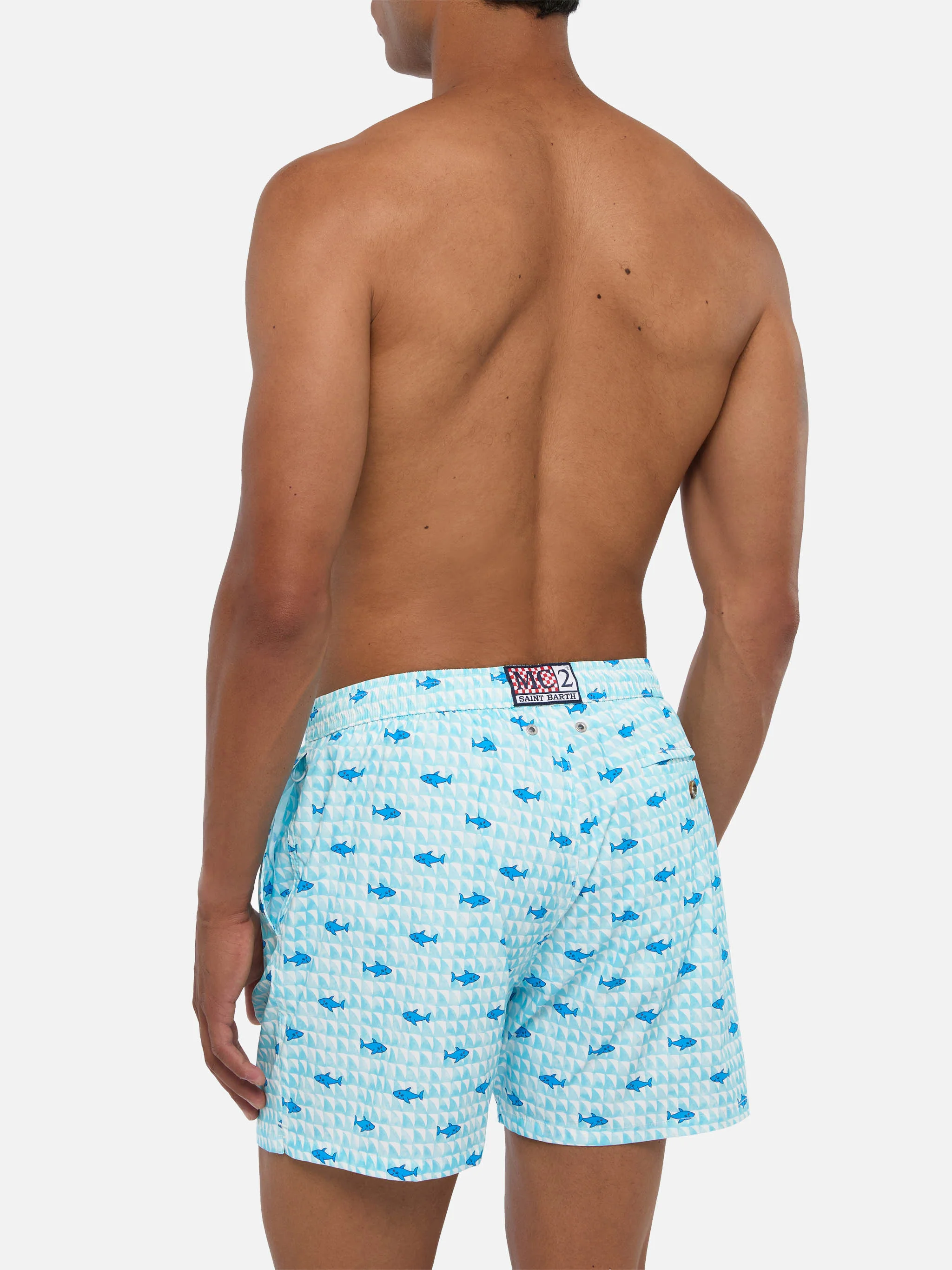 Costume mare Comfort Light con stampa pinna di squalo - Image 5