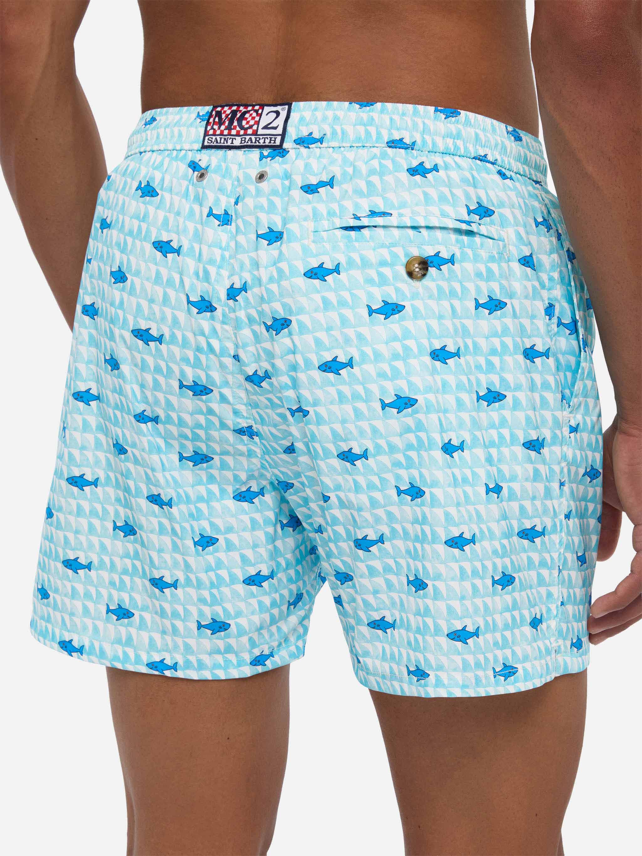 Costume mare Comfort Light con stampa pinna di squalo - Image 6