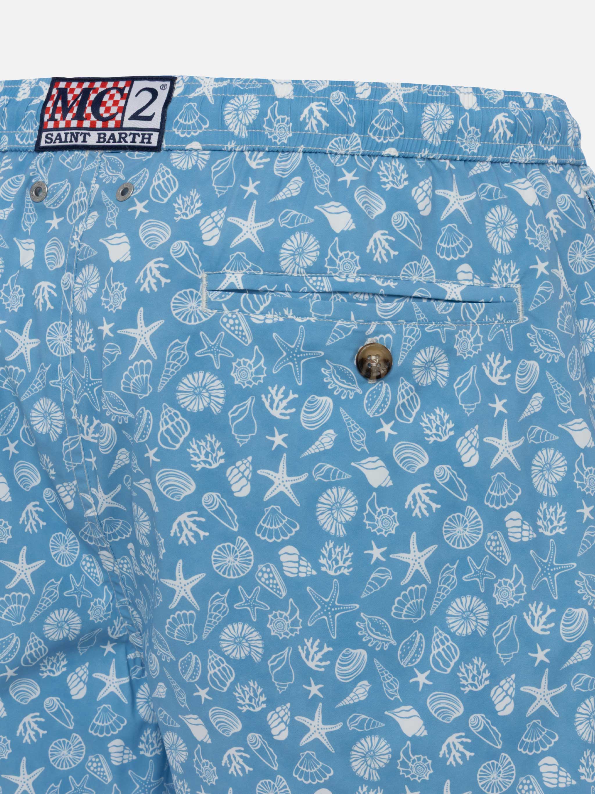 Costume mare Comfort Light con stampa conchiglie tropicali - Image 5