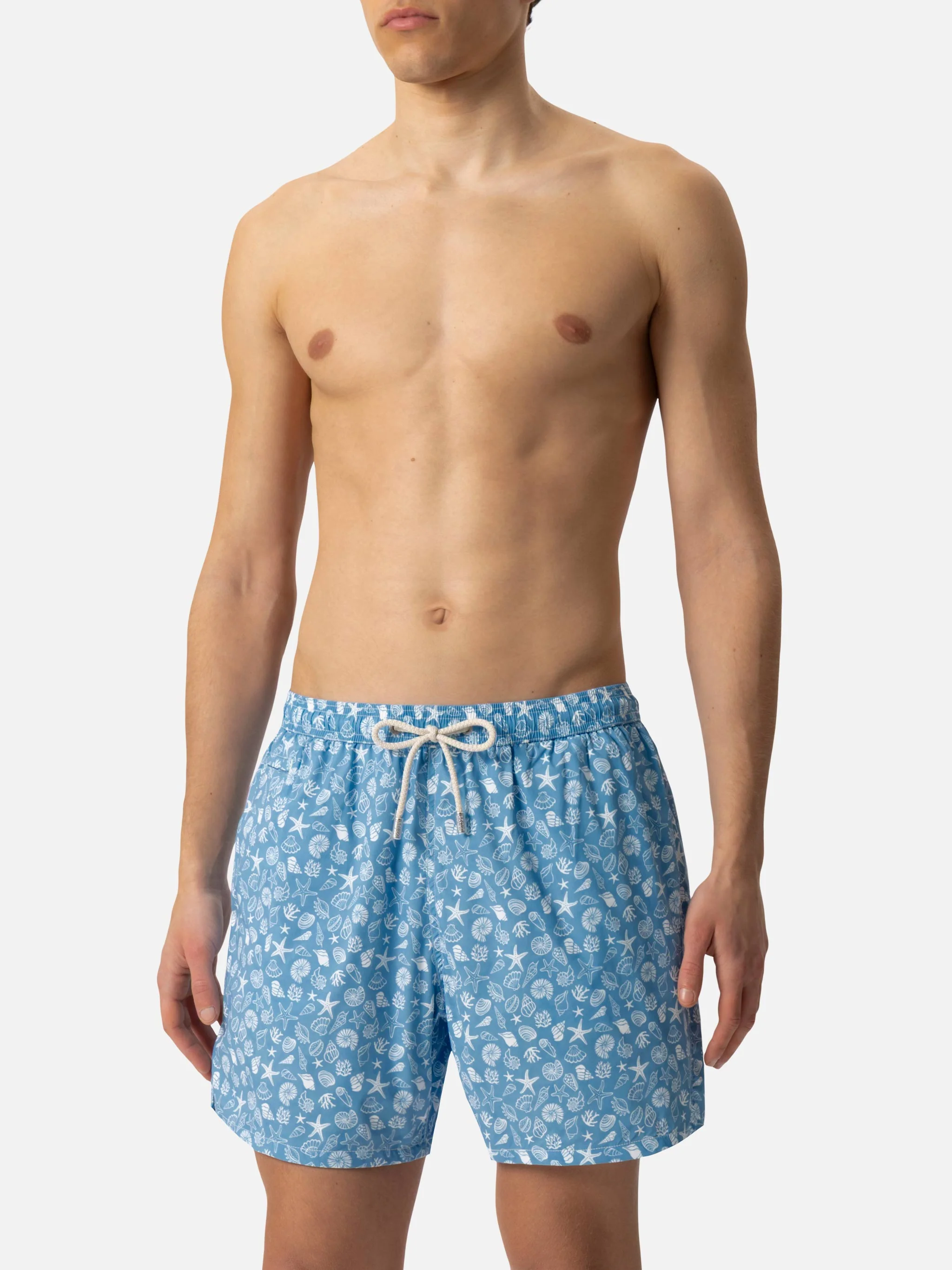 Costume mare Comfort Light con stampa conchiglie tropicali - Image 6