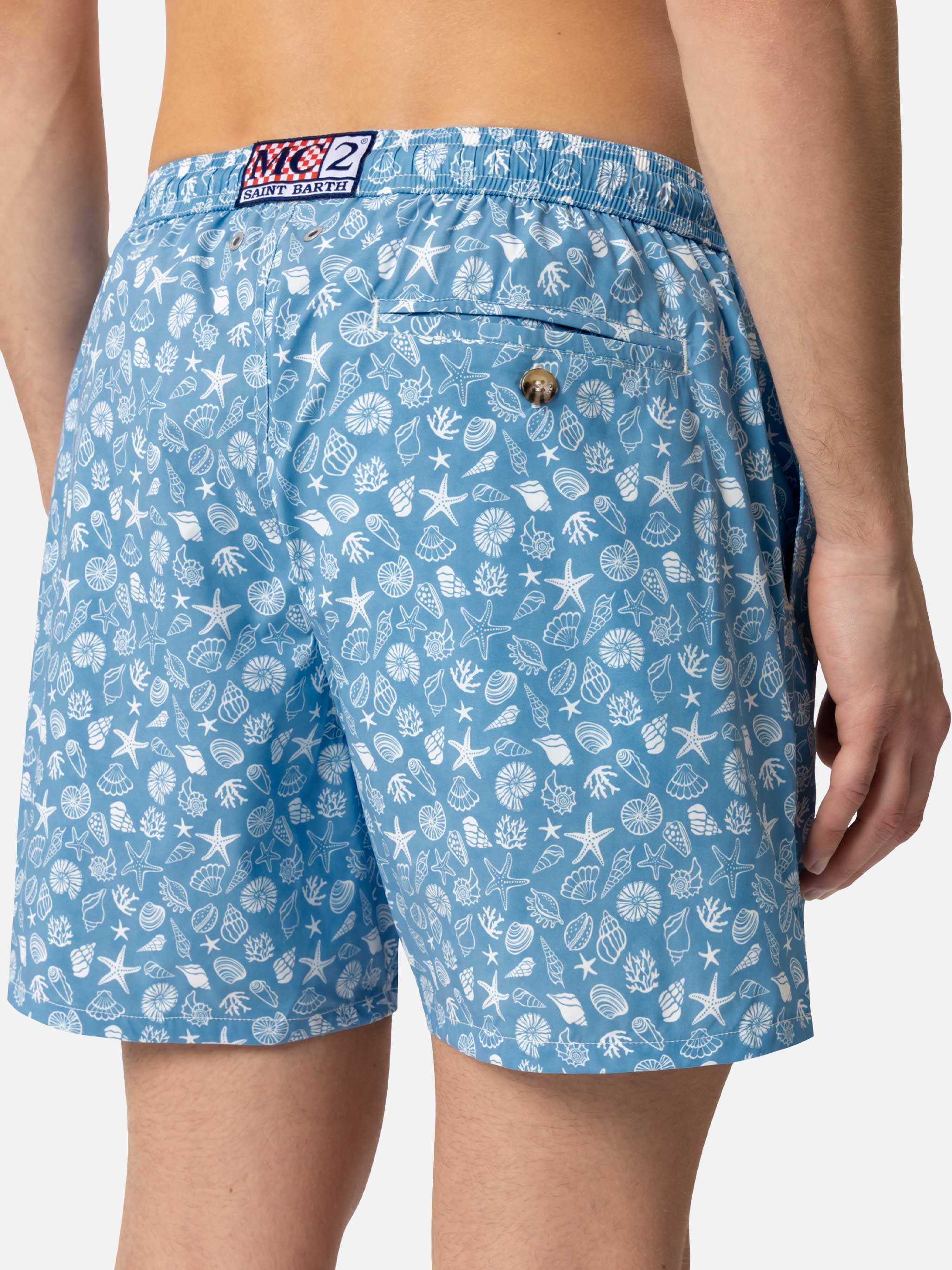 Costume mare Comfort Light con stampa conchiglie tropicali - Image 9