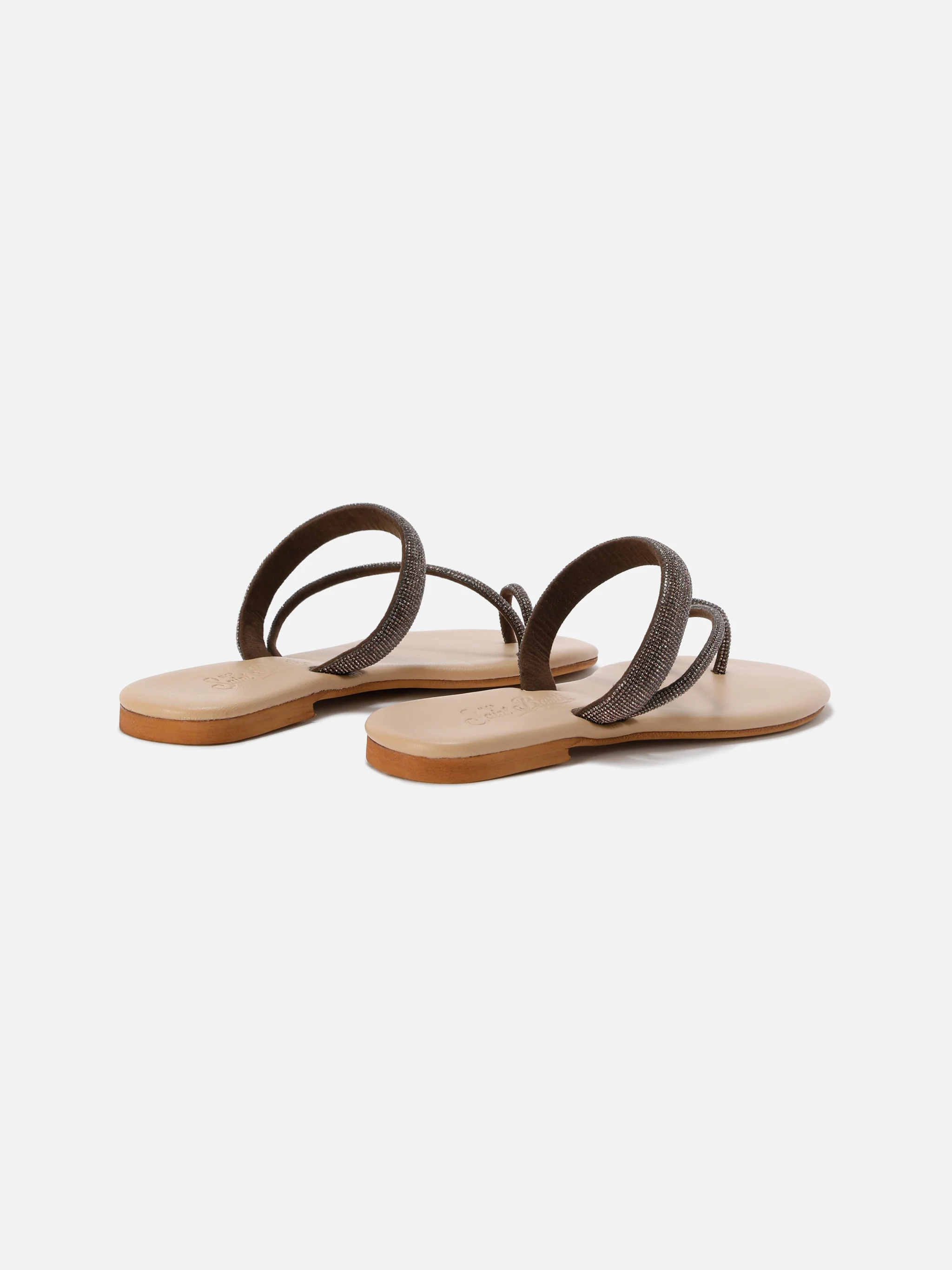 Sandalo Cora Ring Sandal con strass marroni - Image 3
