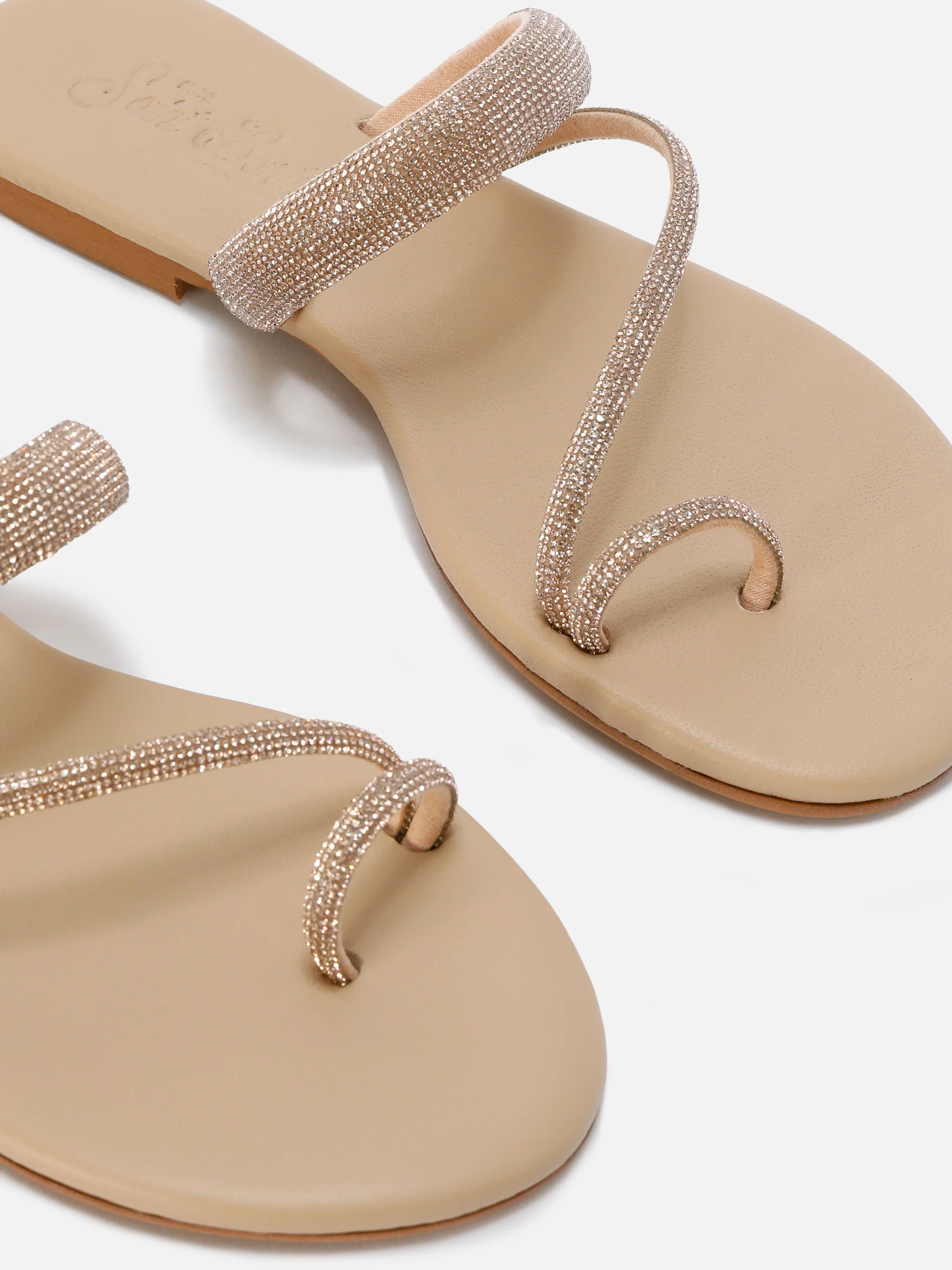 Sandalo Cora Ring Sandal con strass champagne - Image 2