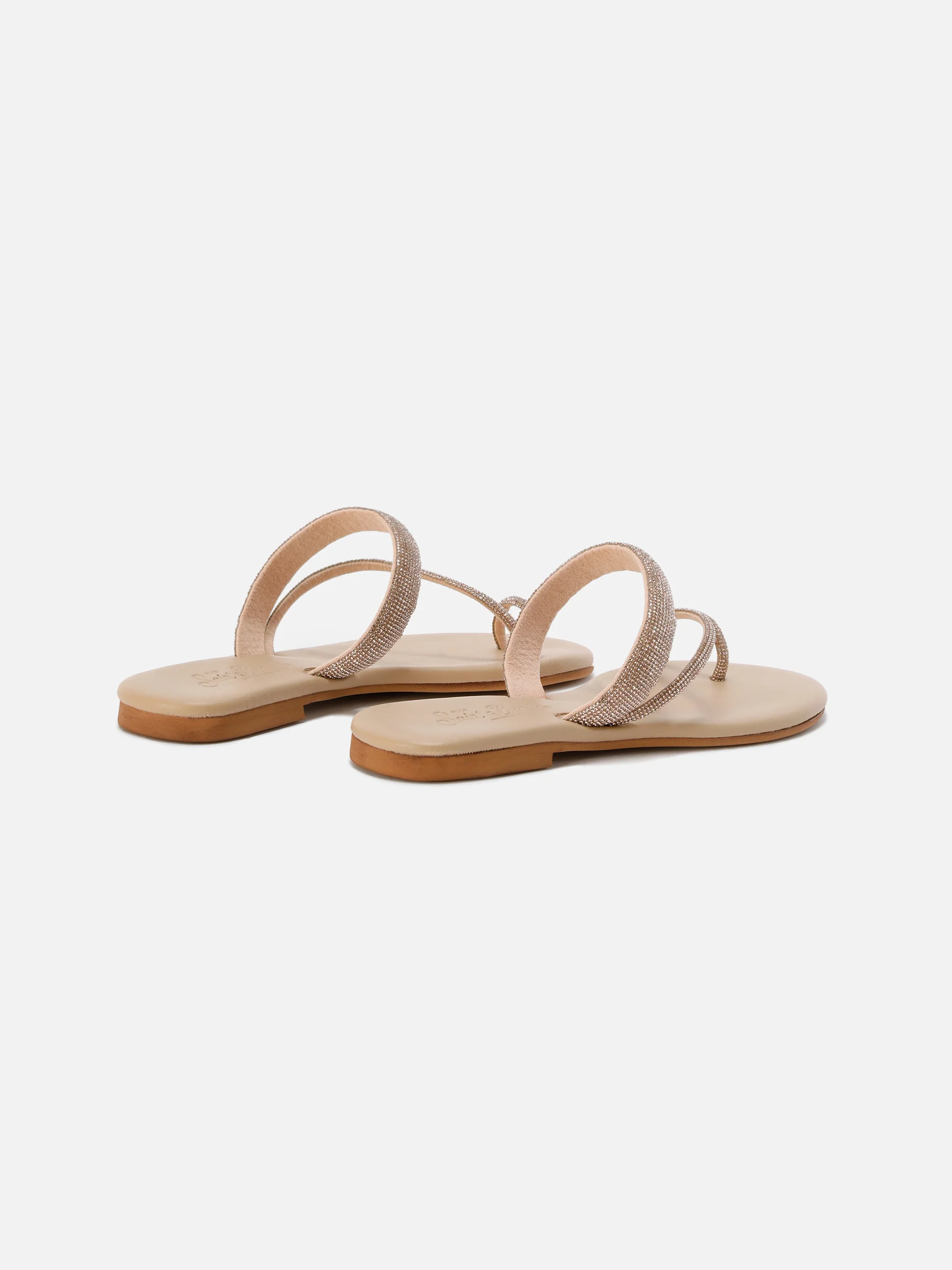 Sandalo Cora Ring Sandal con strass champagne - Image 3
