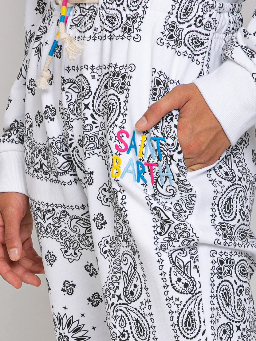 Joggers bandana in cotone con ricamo Saint Barth - Image 5