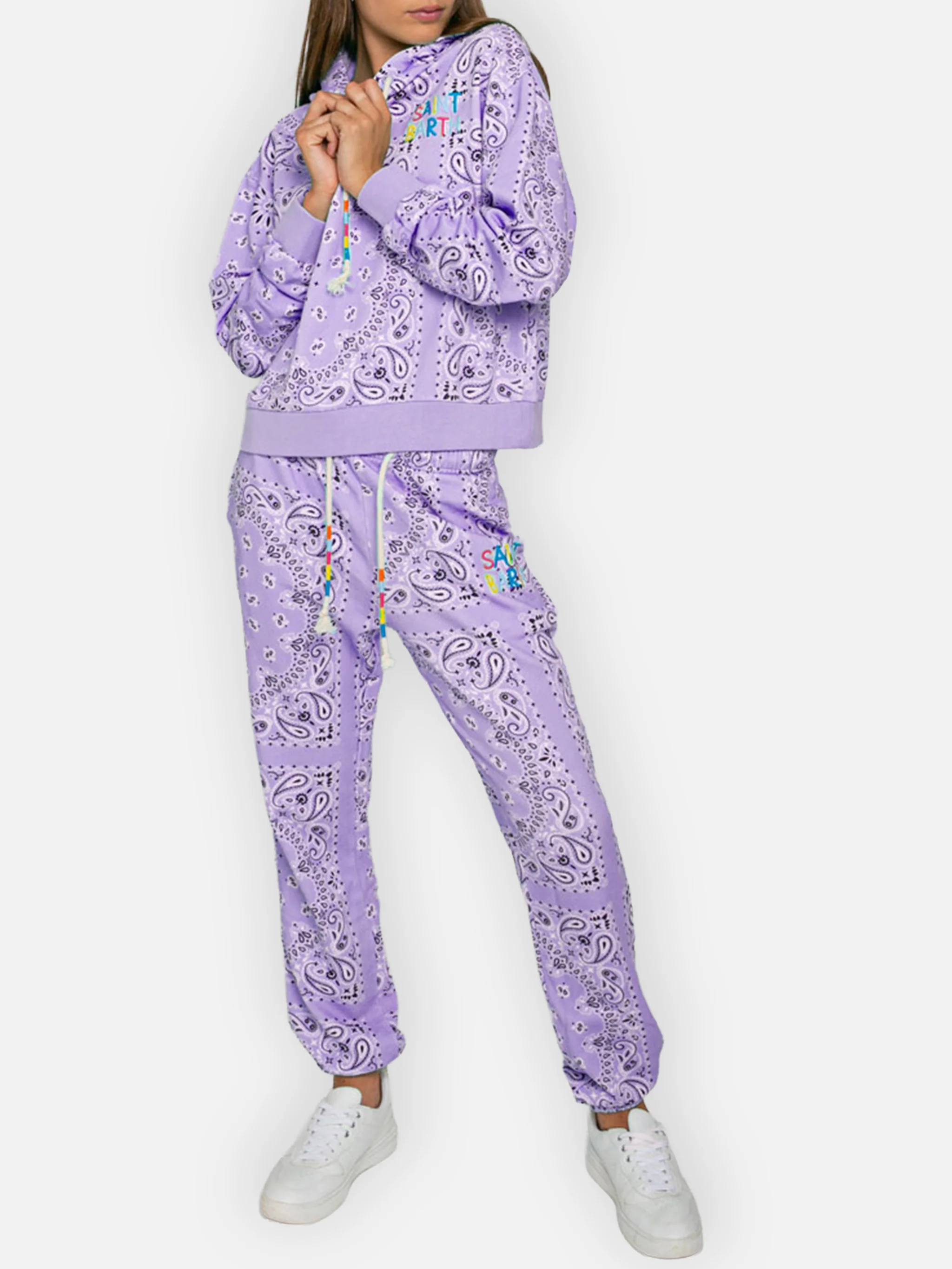 Joggers bandana in cotone con ricamo Saint Barth - Image 2