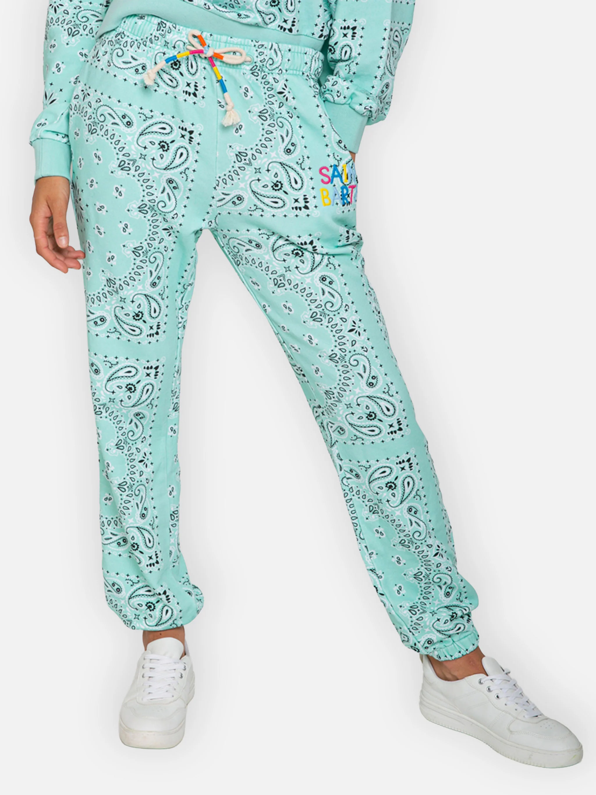 Joggers bandana in cotone con ricamo Saint Barth - Image 2