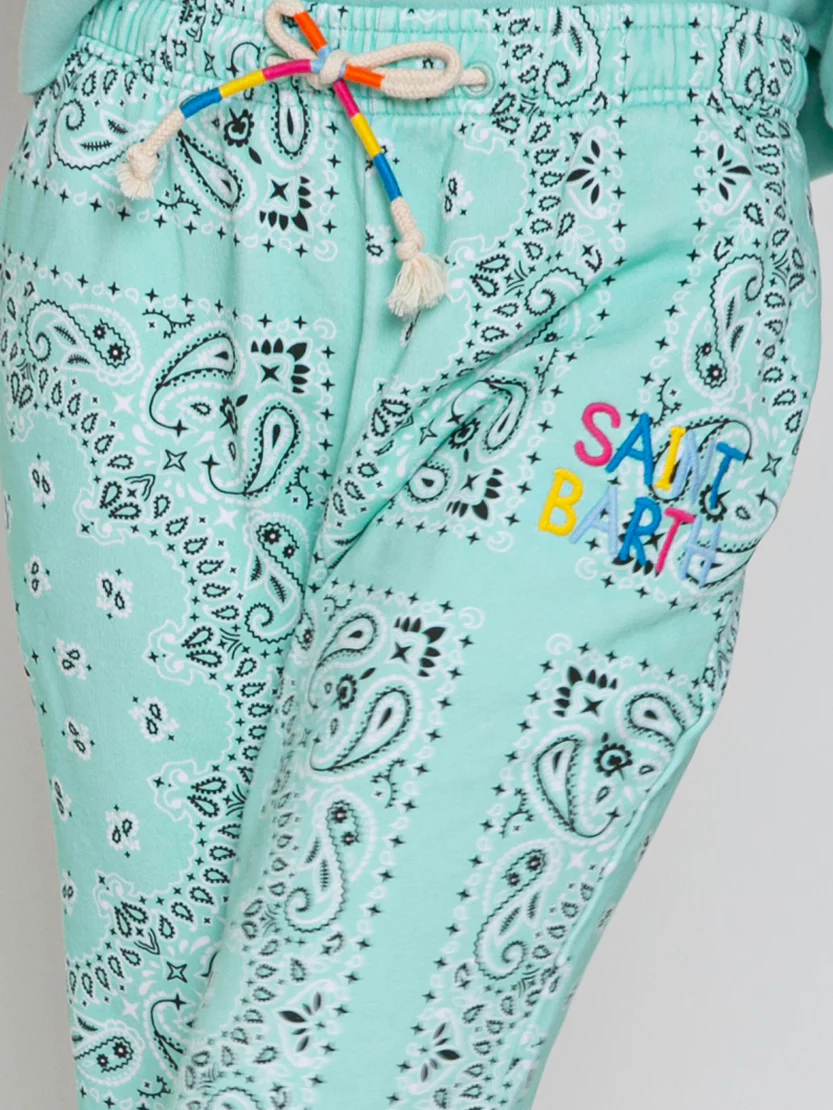 Joggers bandana in cotone con ricamo Saint Barth - Image 4