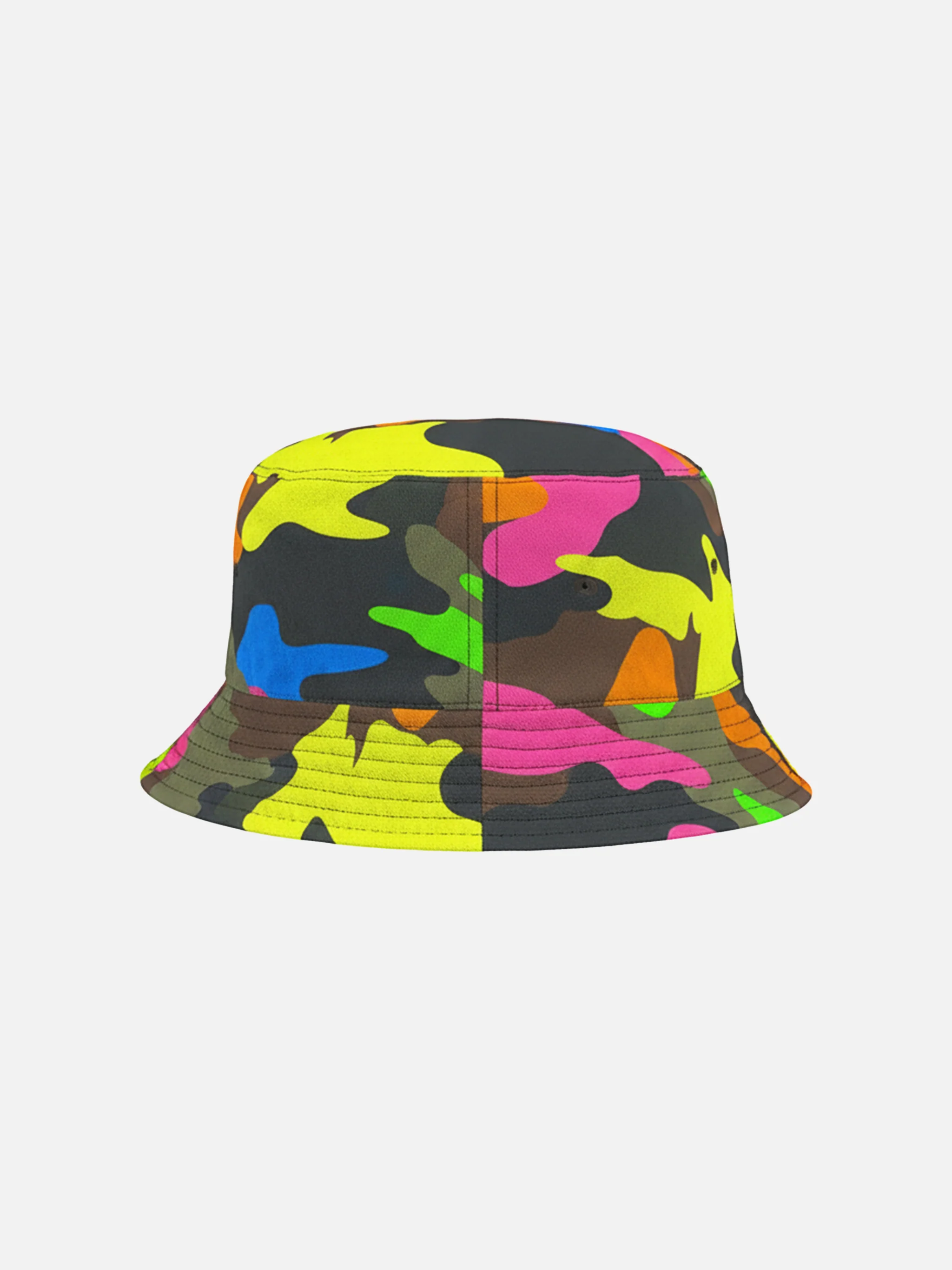 Cappello modello pesactore in cotone con ricamo frontale multicolor fluo - Image 2