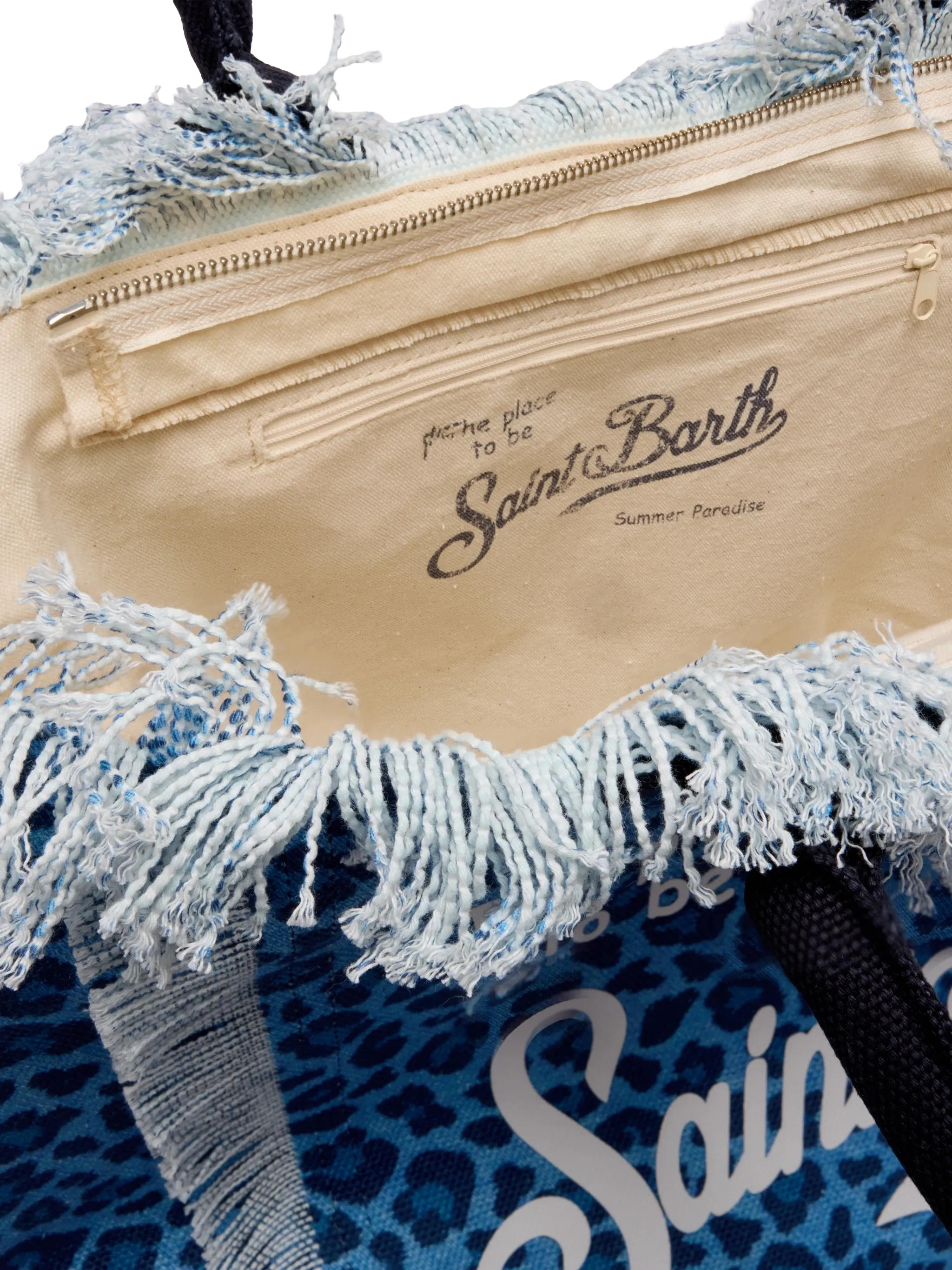 Borsa a spalla Vanity in canvas di cotone con stampa animalier - Image 4