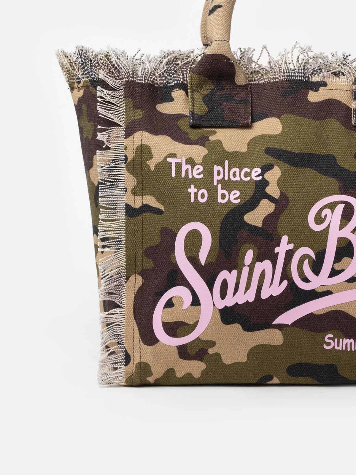 Borsa a spalla Vanity in canvas di cotone con stampa camouflage - Image 3