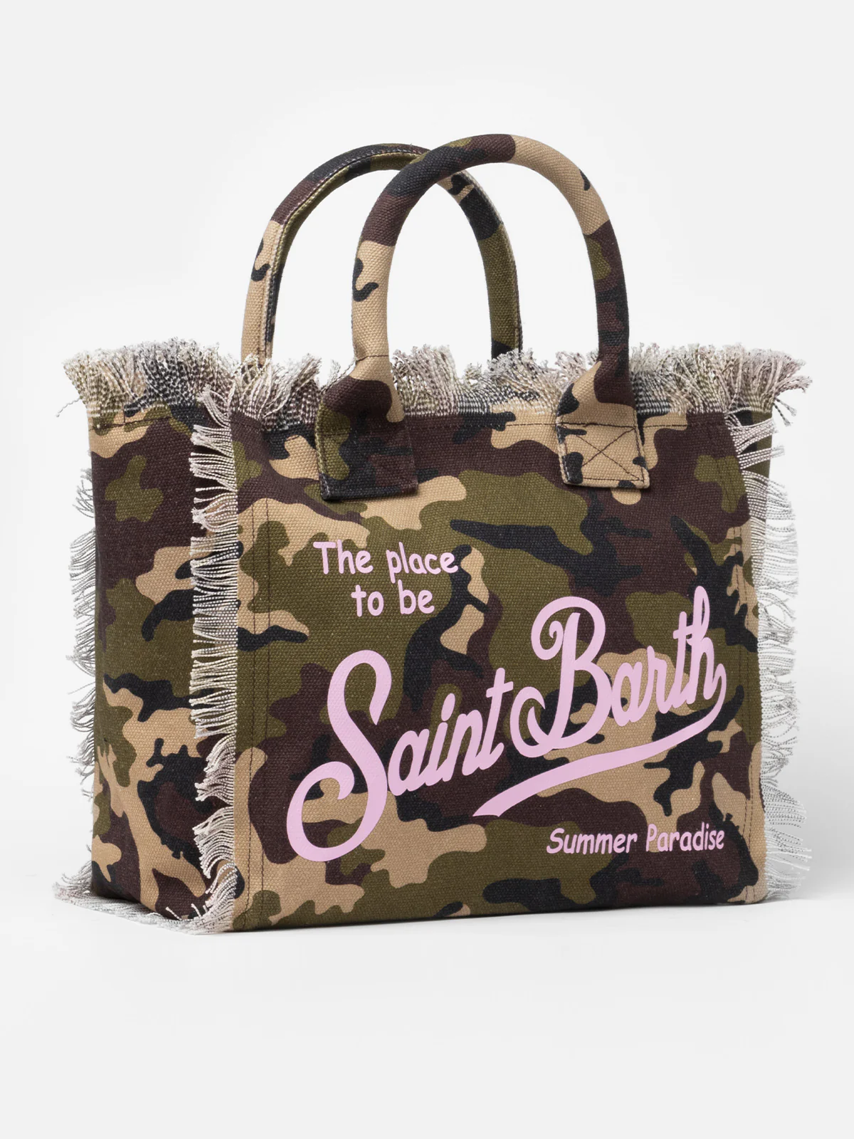 Borsa a spalla Vanity in canvas di cotone con stampa camouflage - Image 4