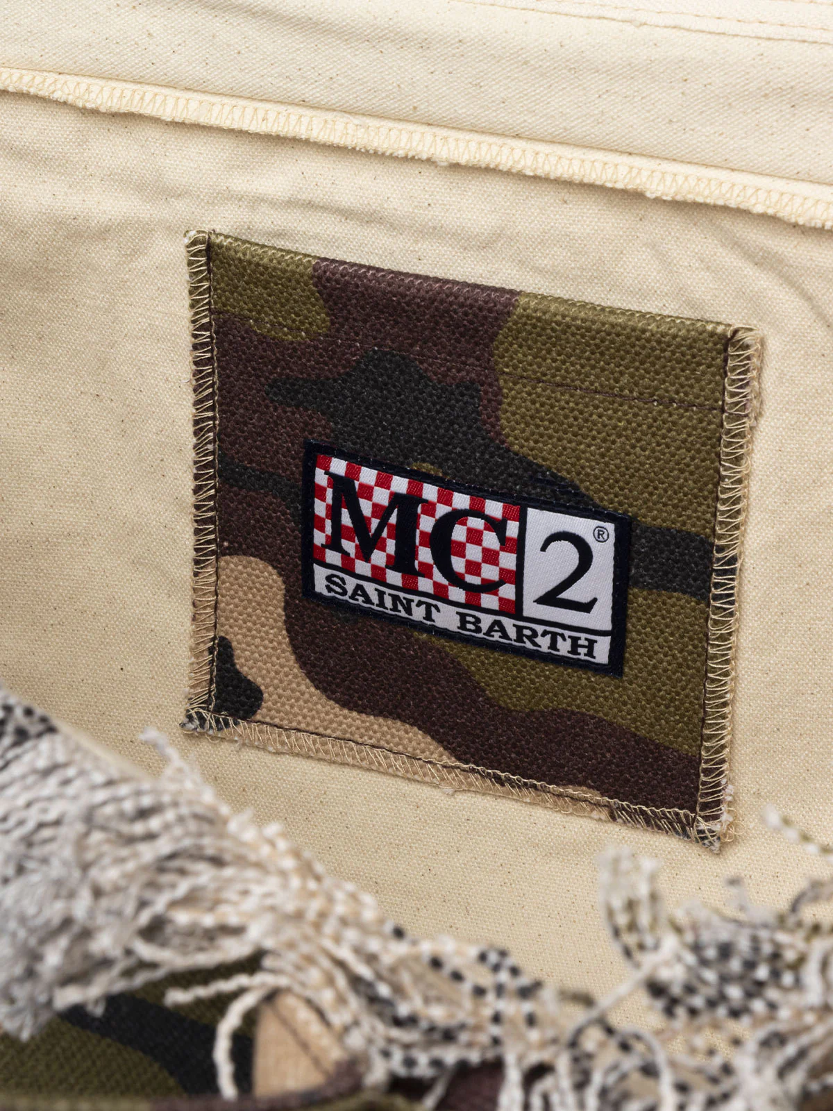 Borsa a spalla Vanity in canvas di cotone con stampa camouflage - Image 5