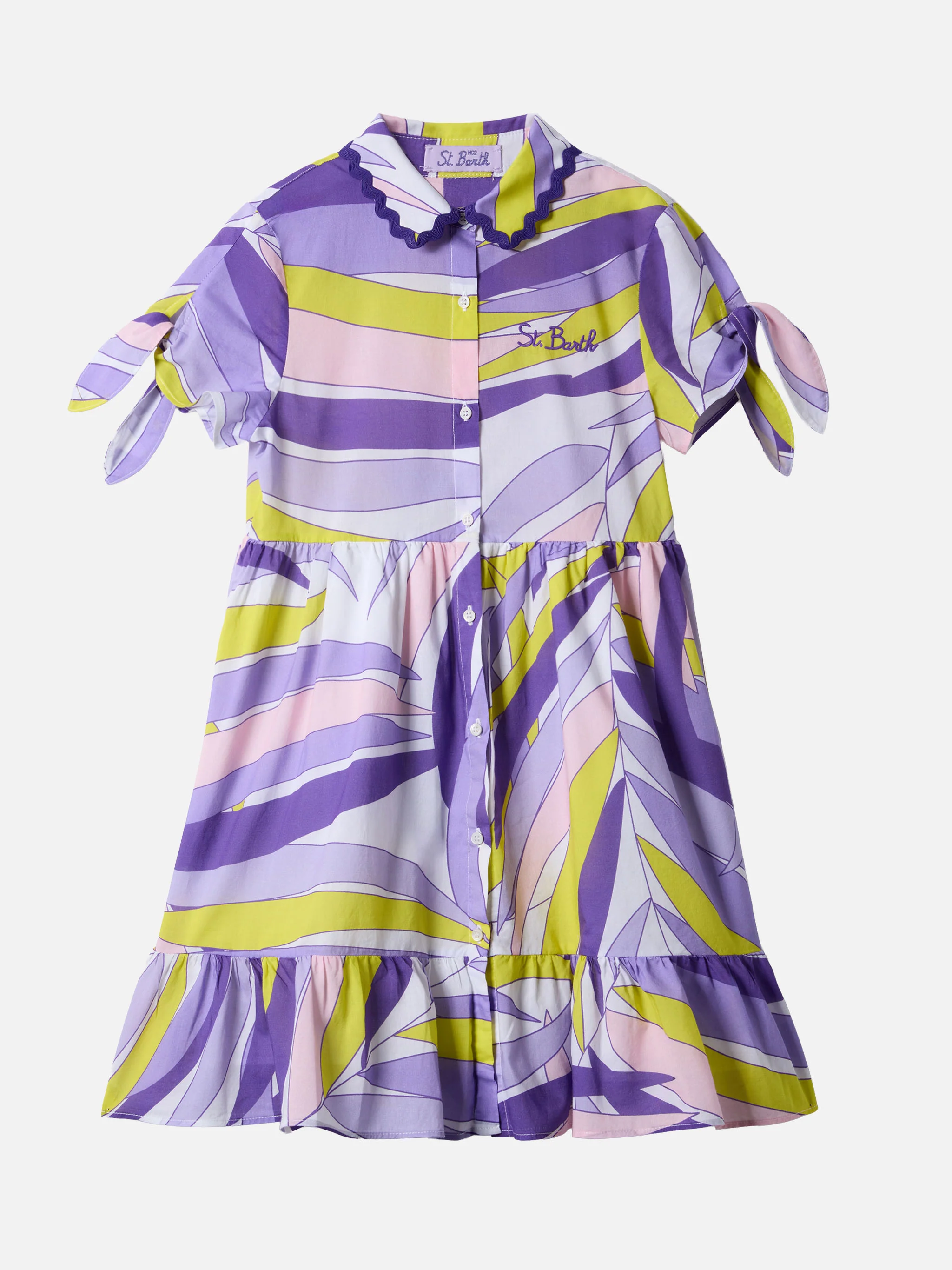 Abito in cotone Queenie con stampa palme