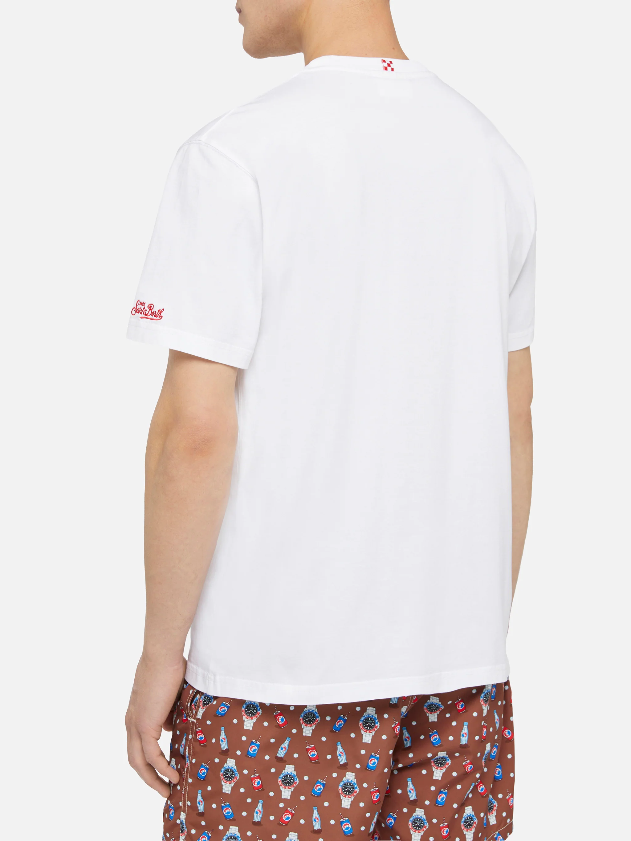 Tshirt in cotone Austin con ricamo e stampa orologio - Image 4