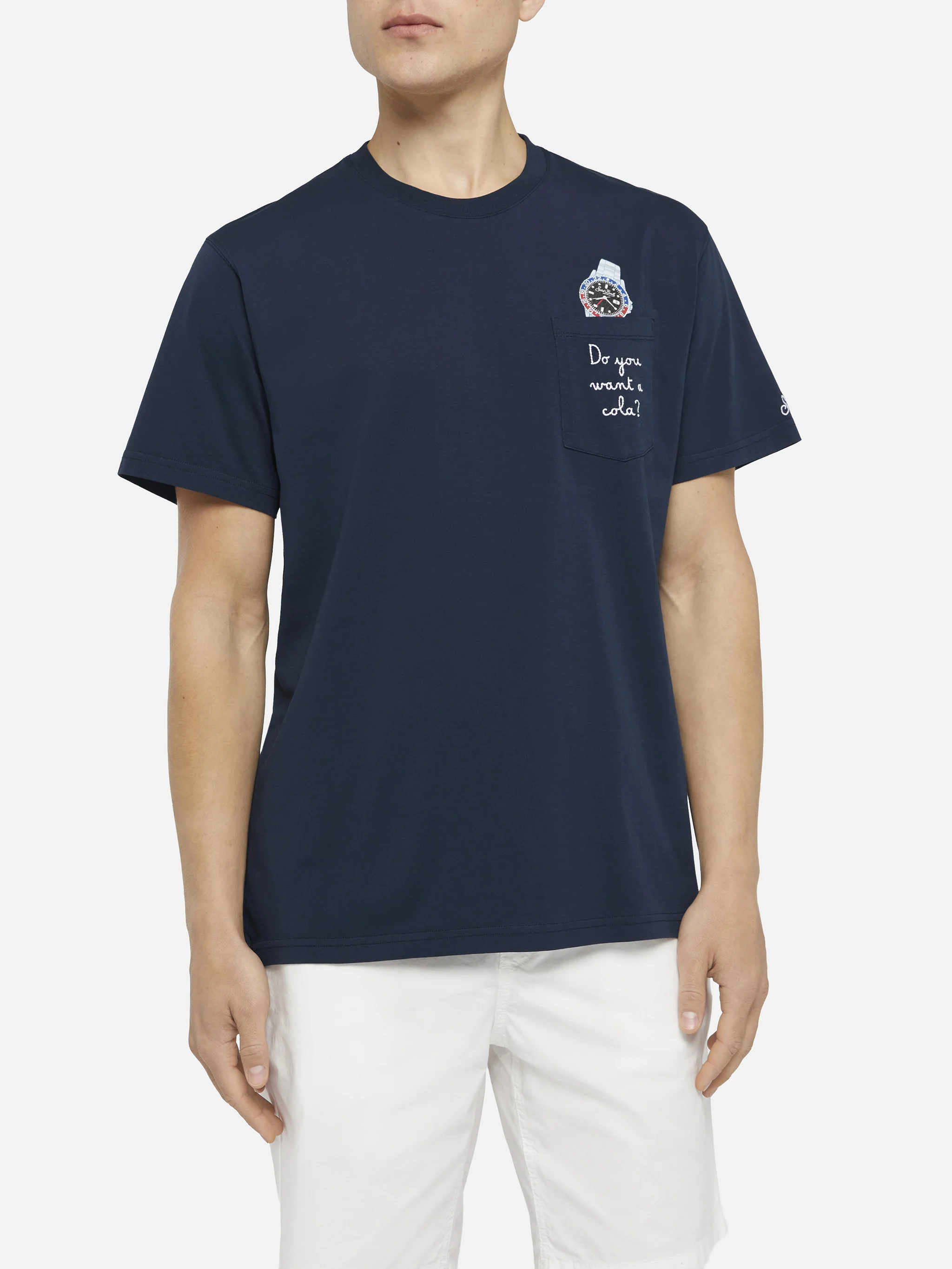 Tshirt in cotone Austin con ricamo e stampa orologio - Image 3