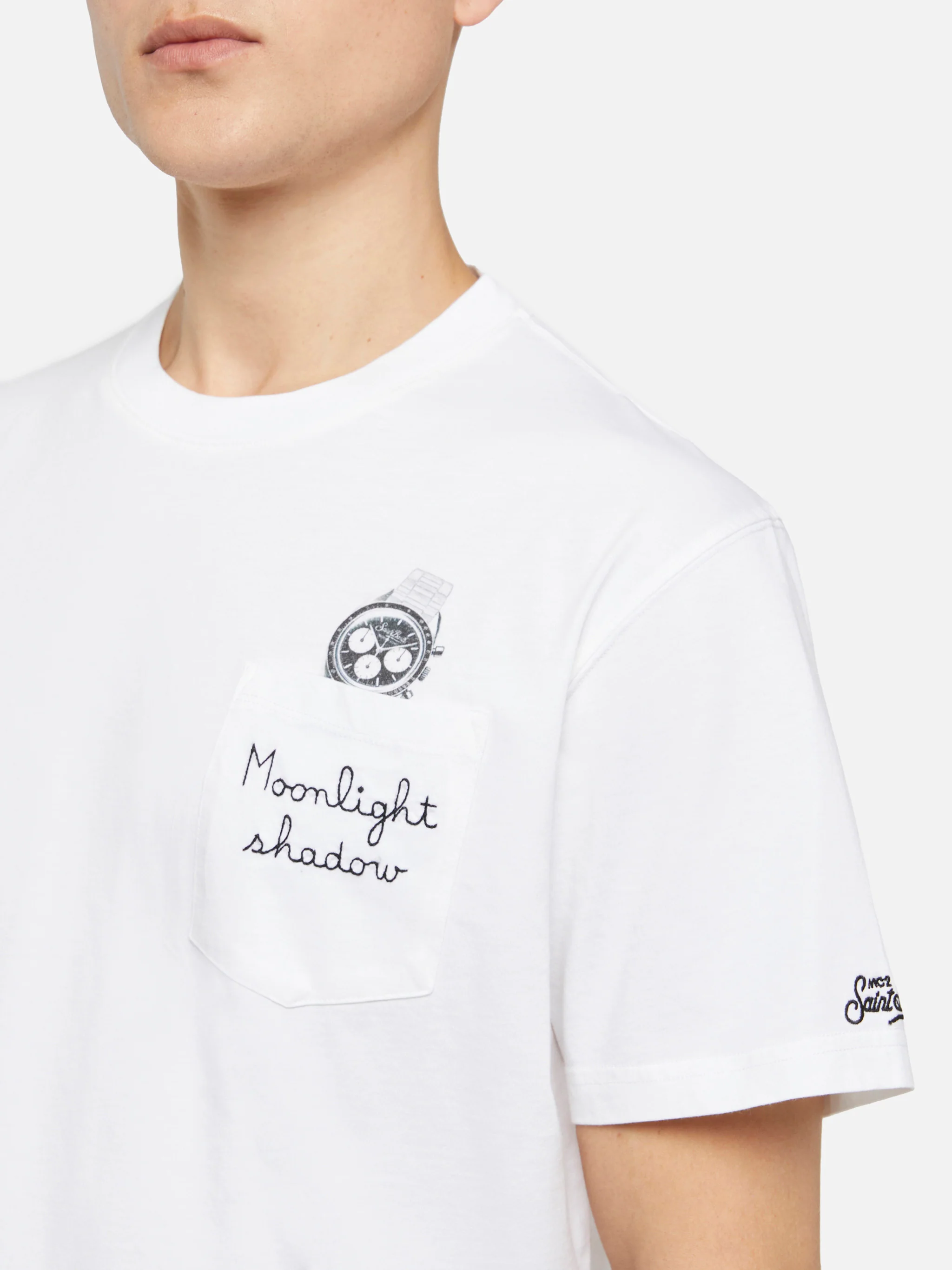 Tshirt in cotone Austin con ricamo e stampa orologio - Image 2