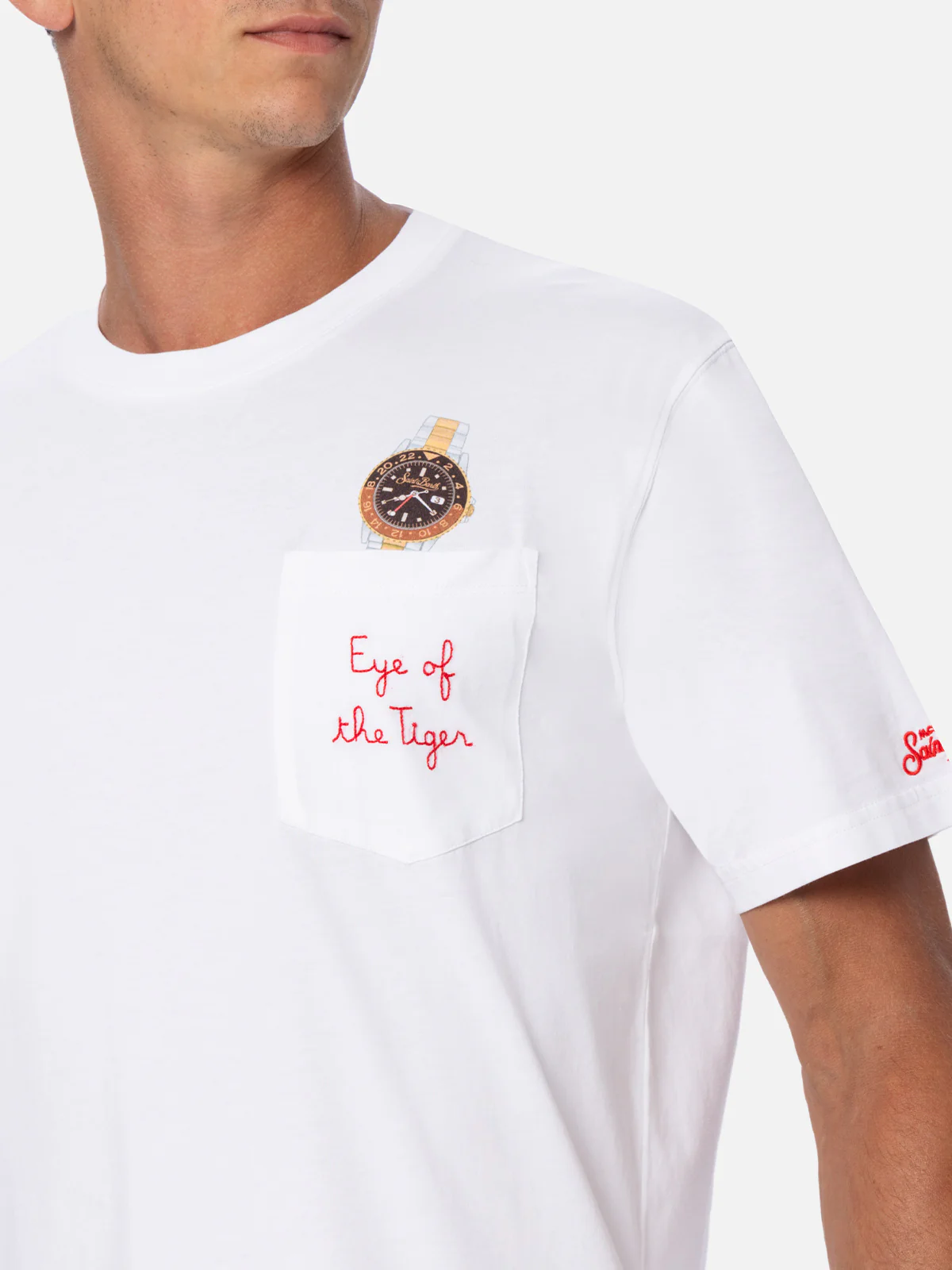 Tshirt in cotone Austin con ricamo e stampa orologio - Image 2