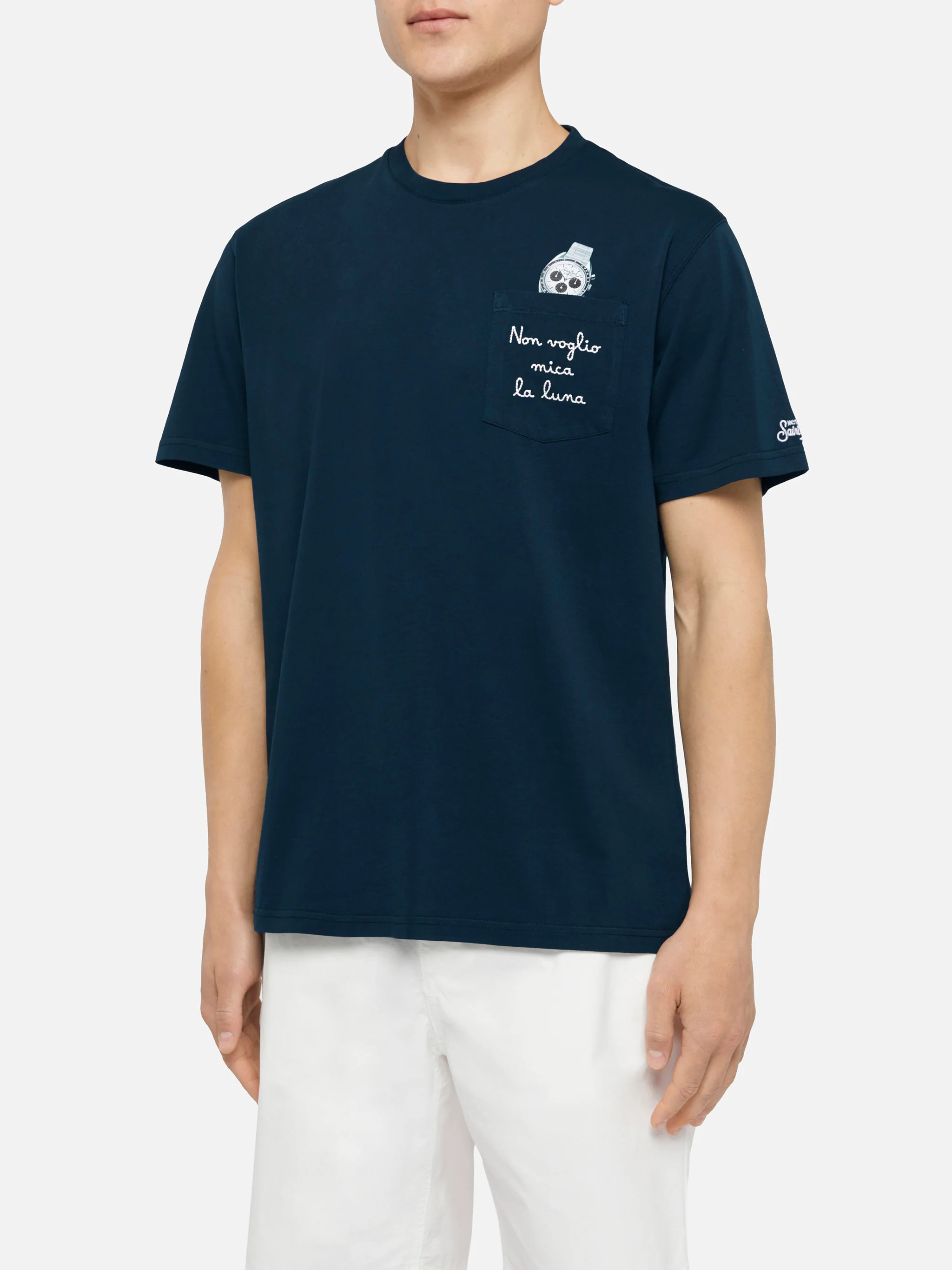Tshirt in cotone Austin con ricamo e stampa orologio - Image 3