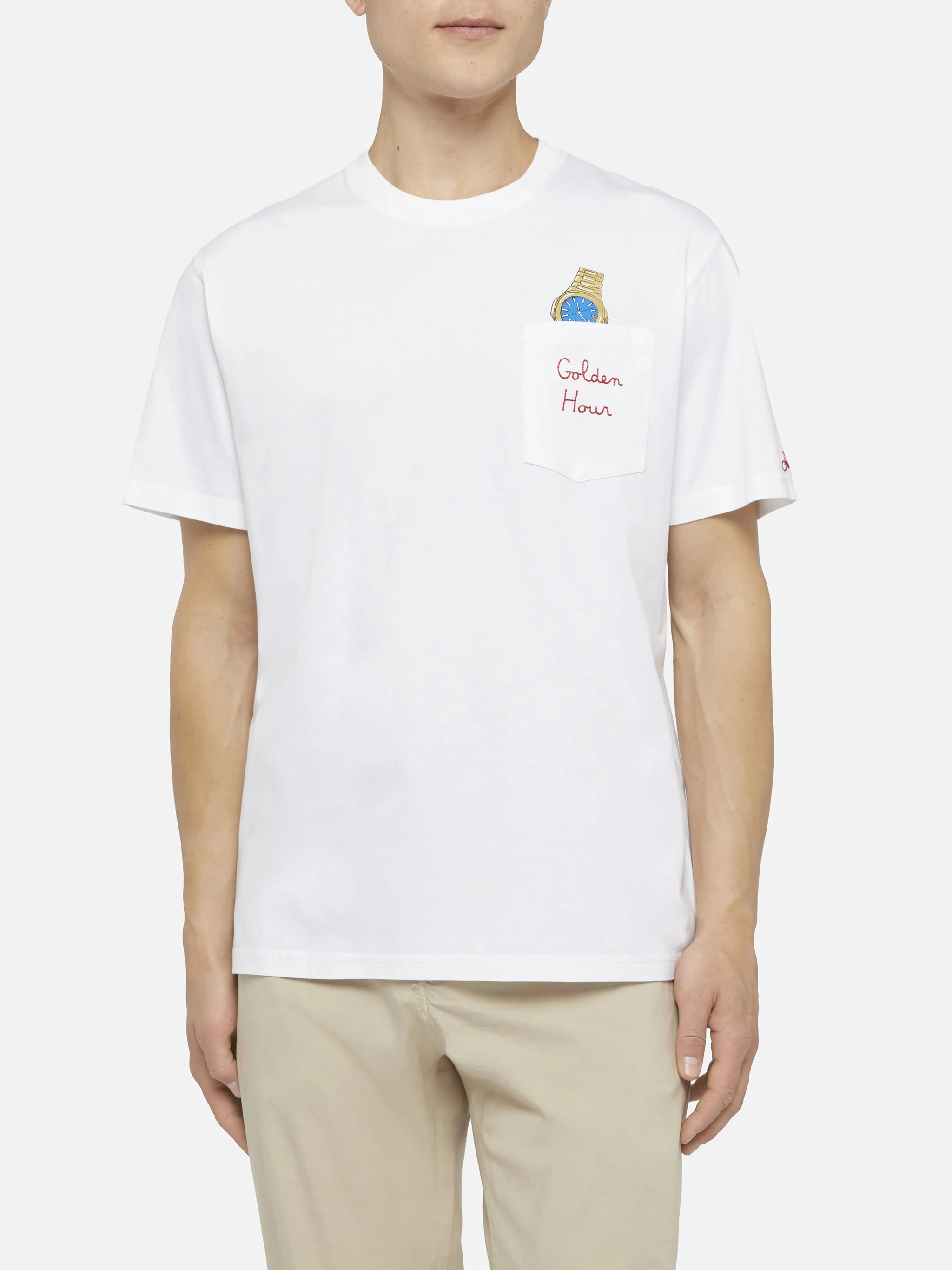 Tshirt in cotone Austin con ricamo e stampa orologio - Image 3