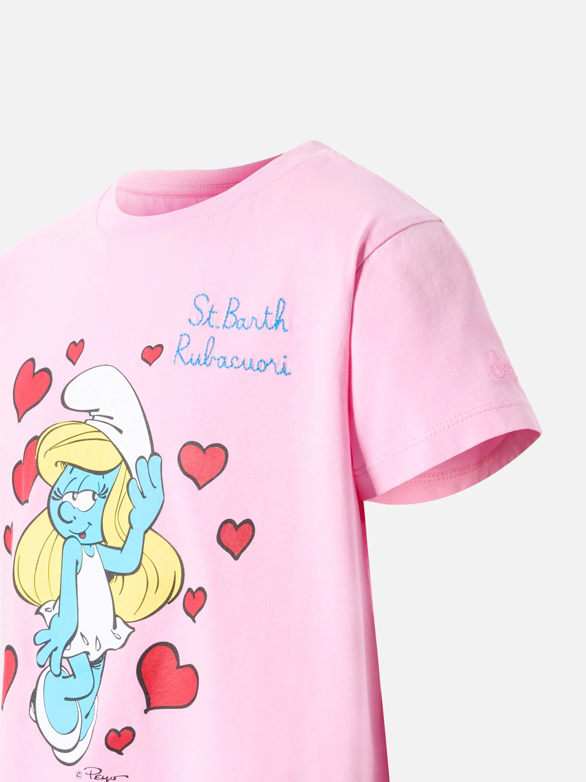 T-shirt in cotone Emma con stampa Puffetta e ricamo St. Barth Rubacuori - Image 3