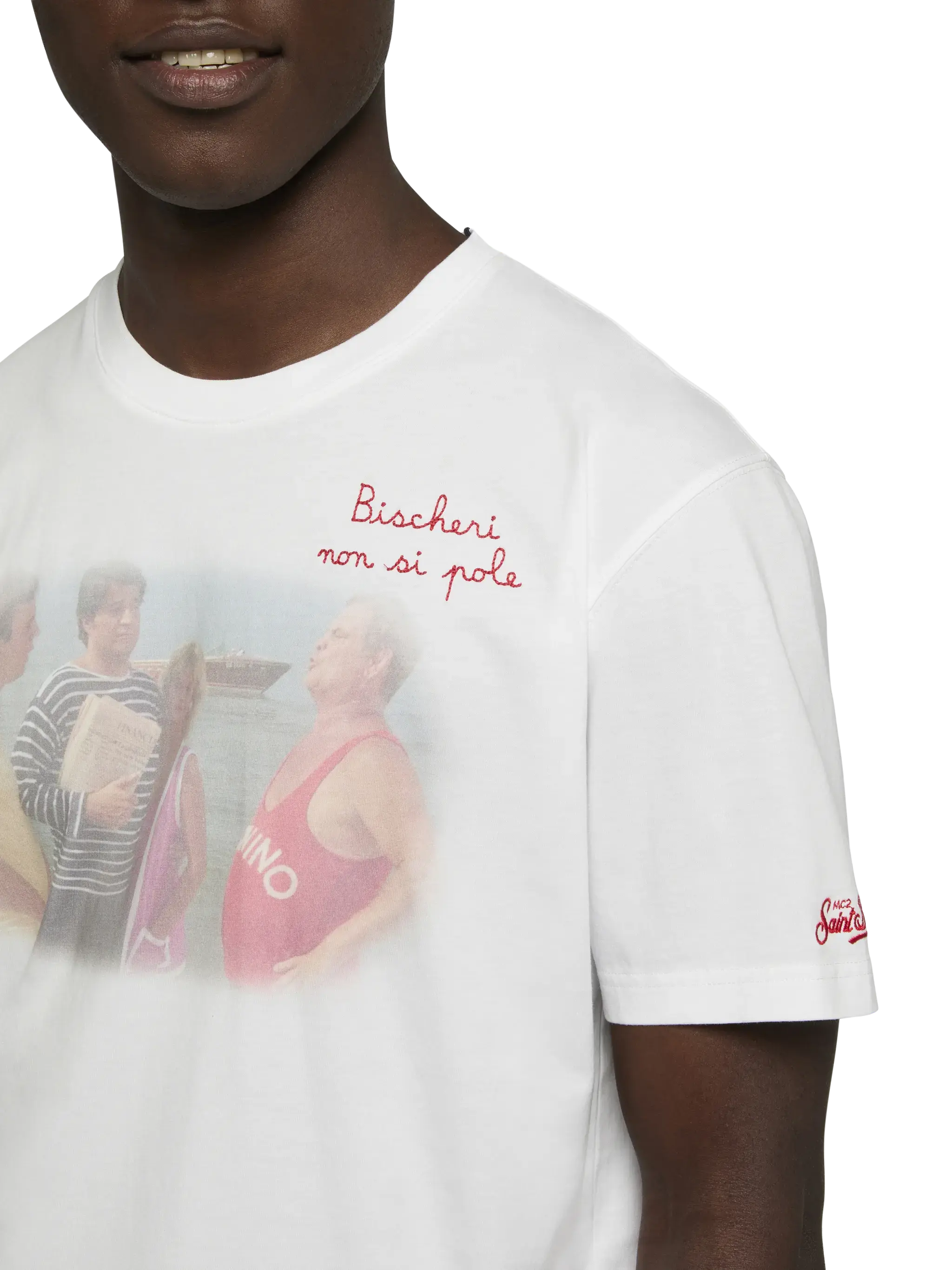 T-shirt Man ricamo Bischeri non si pole | Special Edition - Image 2