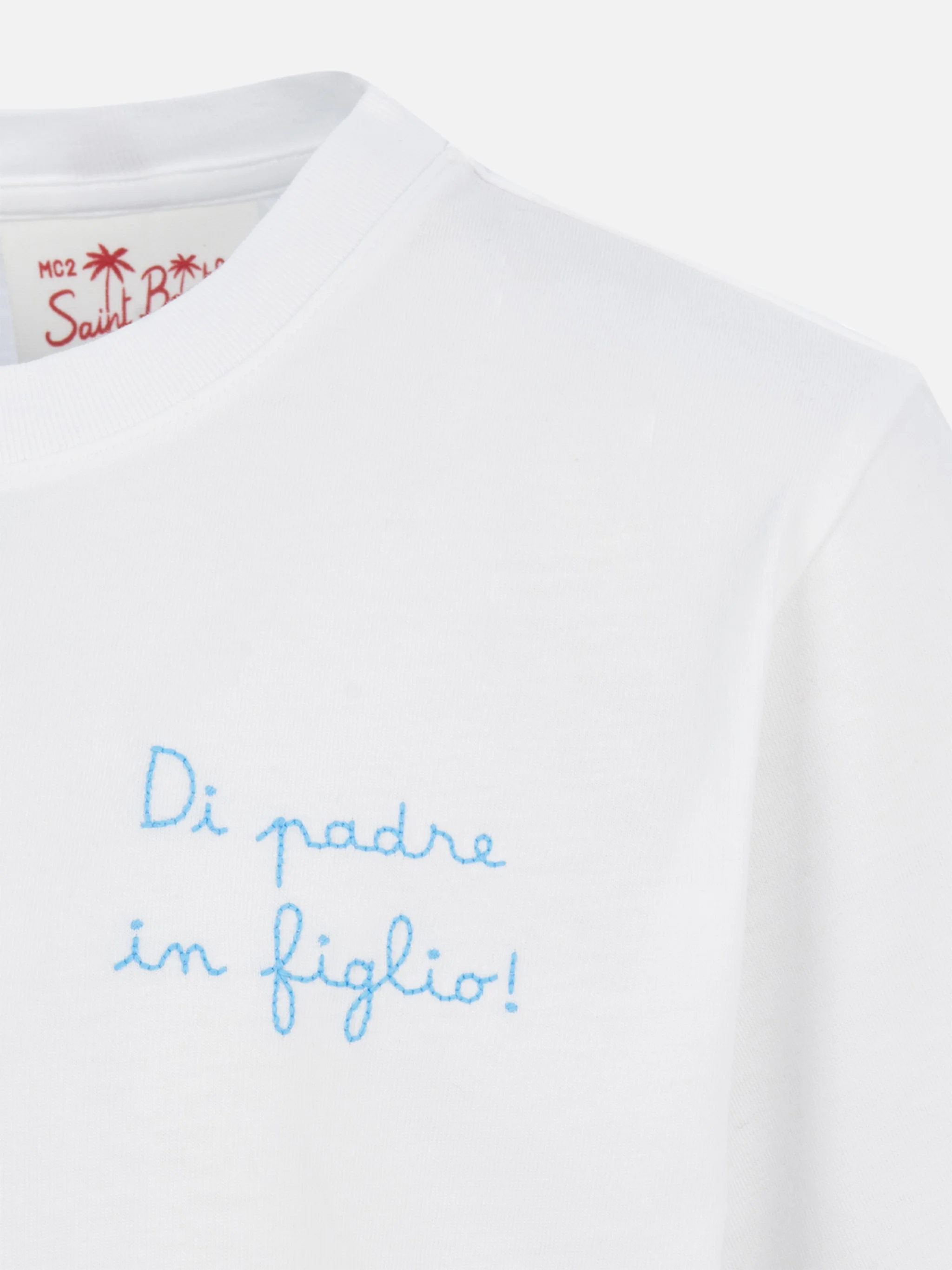 T-shirt in cotone con ricamo Di Padre in Figlio | SS LAZIO SPECIAL EDITION - Image 2
