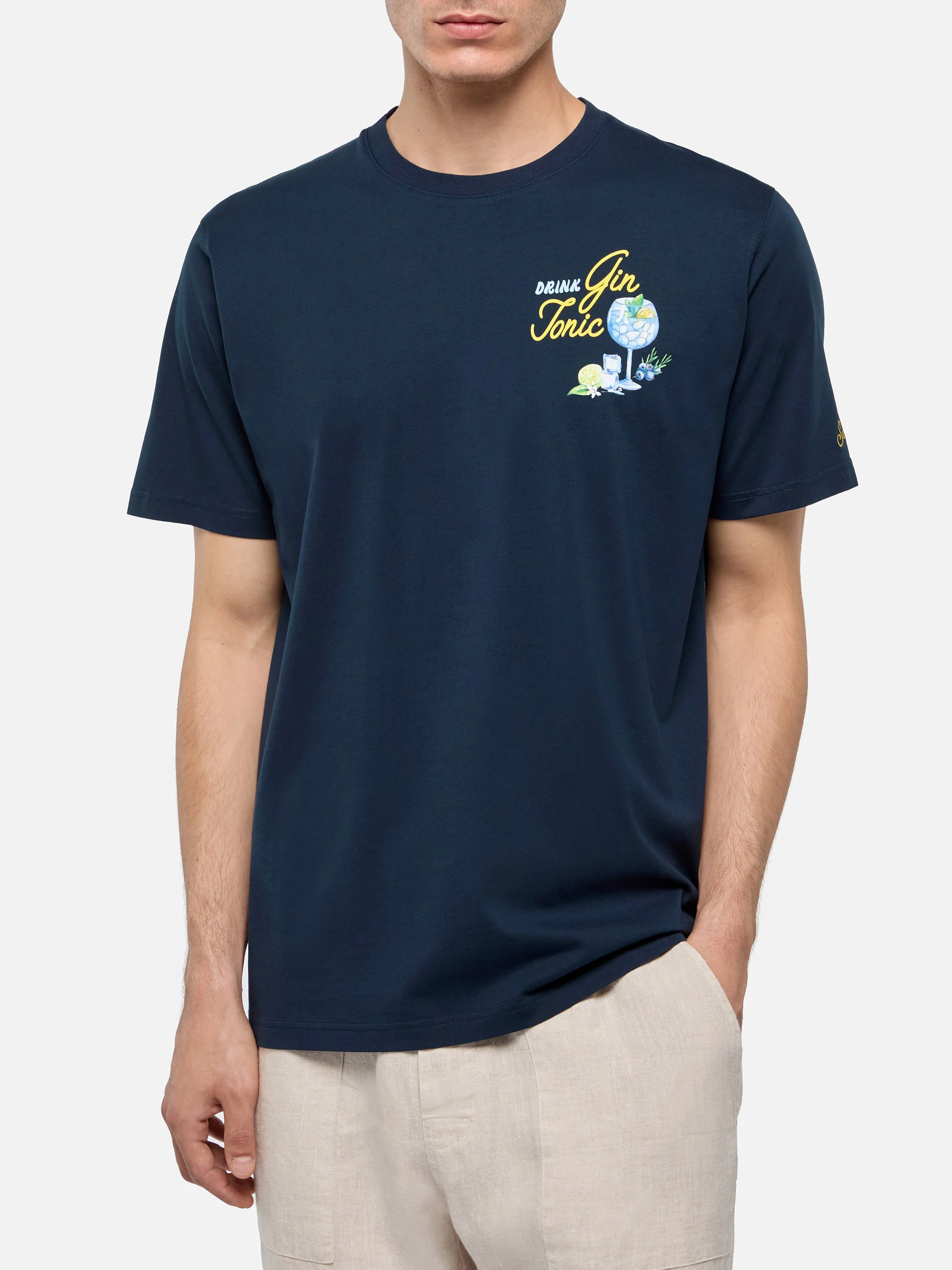 T-shirt Man stampa gin tonic - Image 3