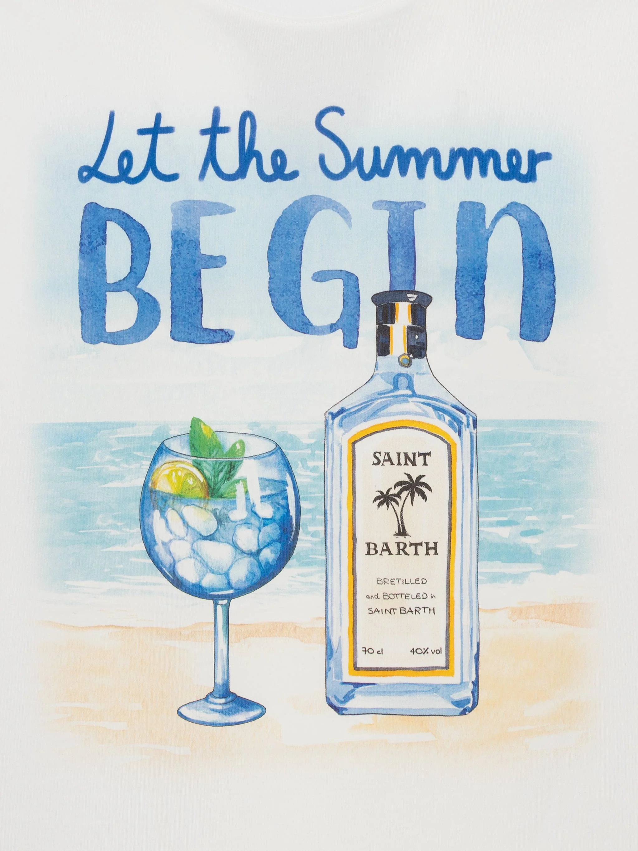 T-shirt Man stampa Let the summer be gin - Image 5
