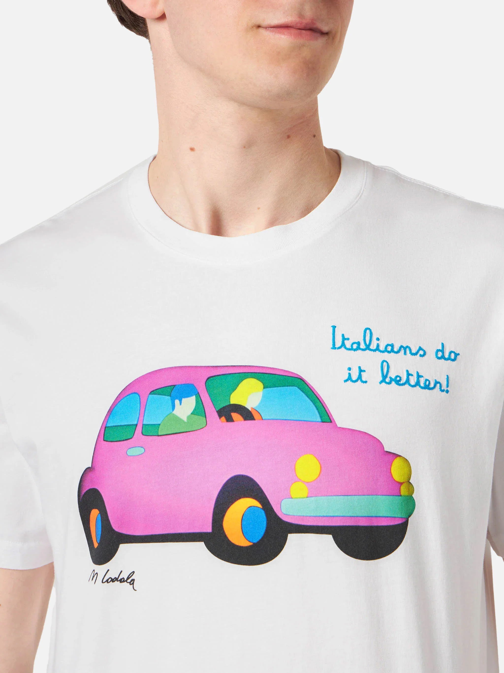 T-shirt Man stampa auto Lodola | Special Edition - Image 2