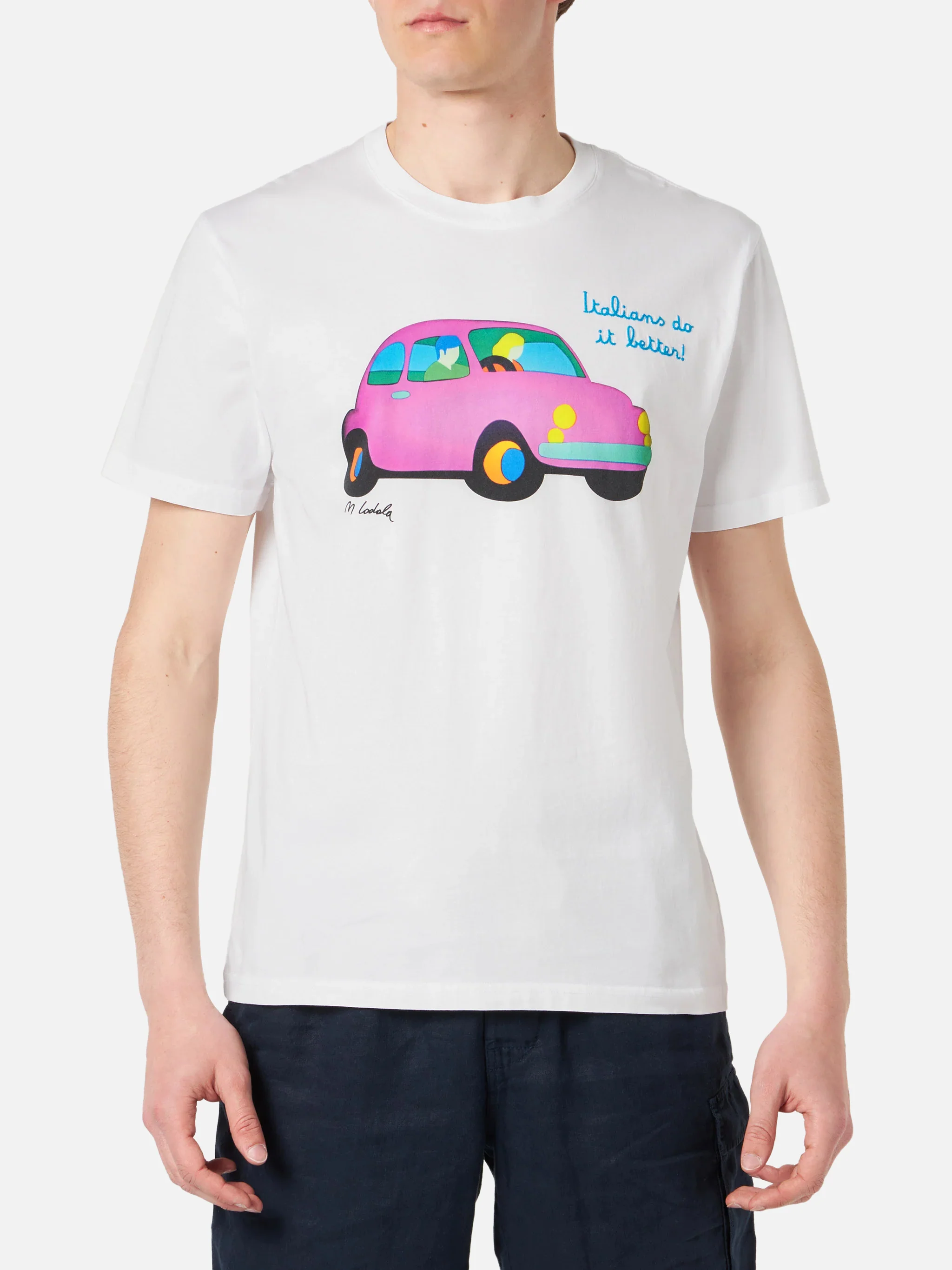 T-shirt Man stampa auto Lodola | Special Edition - Image 3