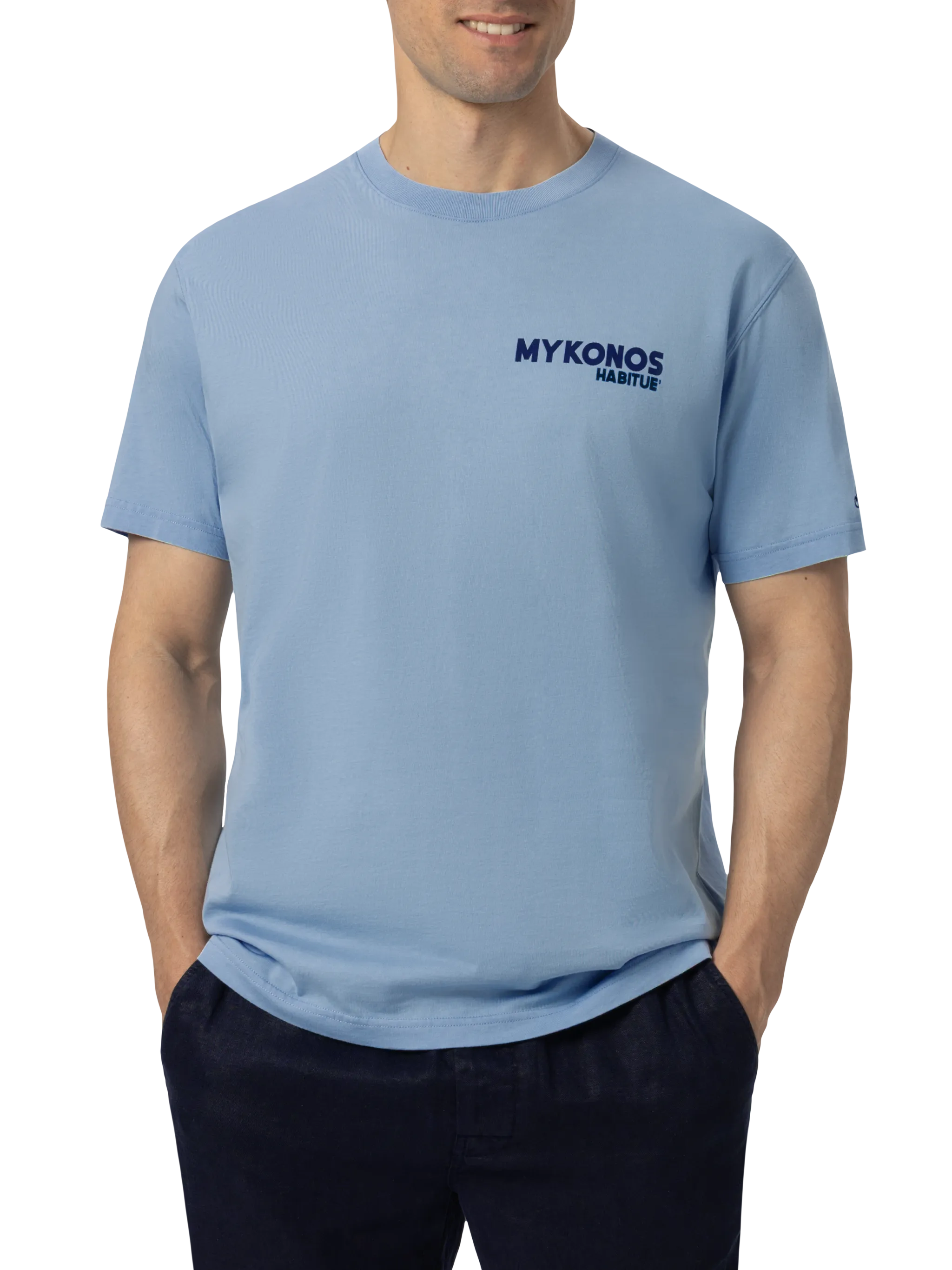 T-shirt Man stampa postcard Mykonos - Image 3