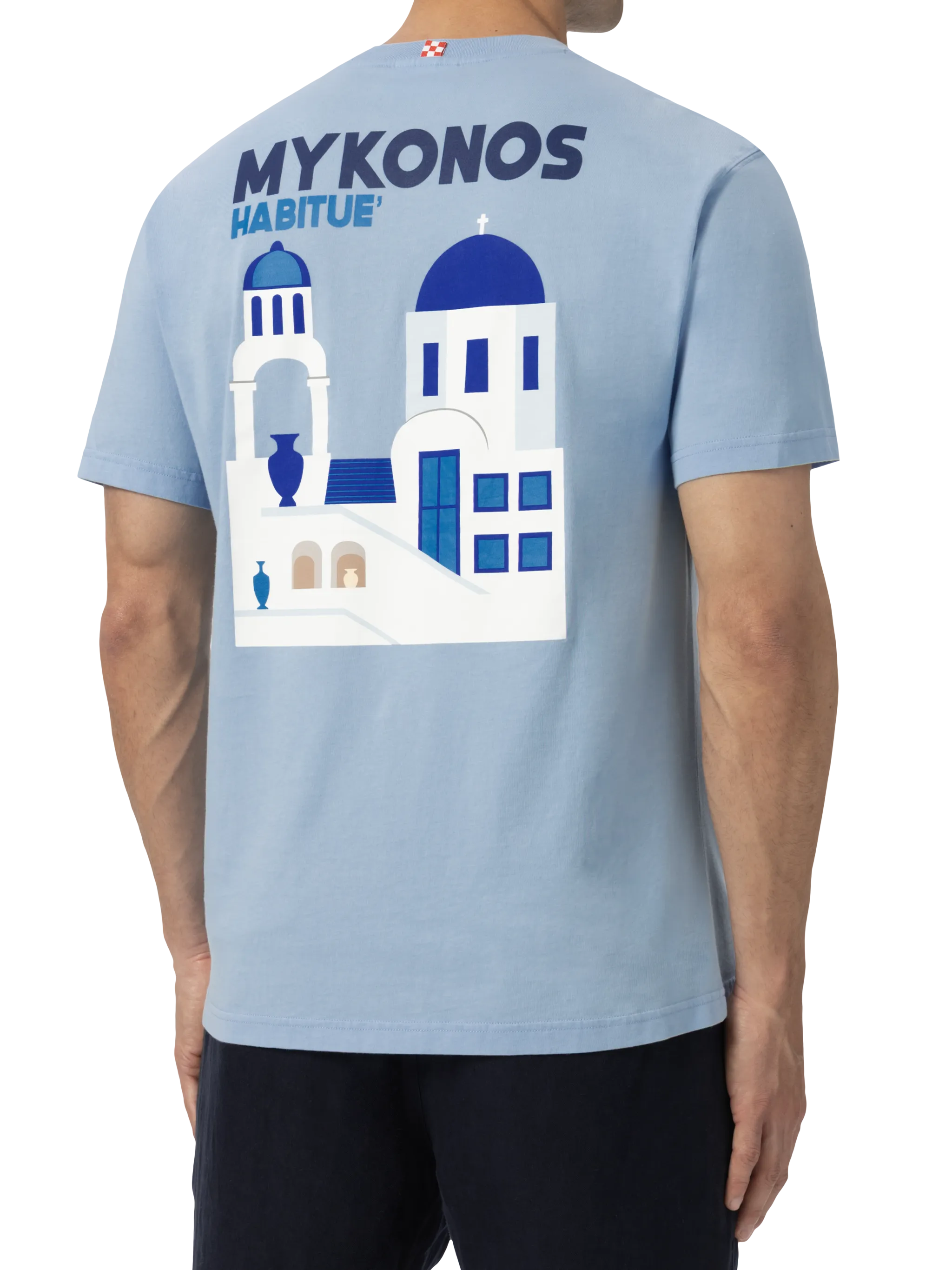 T-shirt Man stampa postcard Mykonos - Image 4